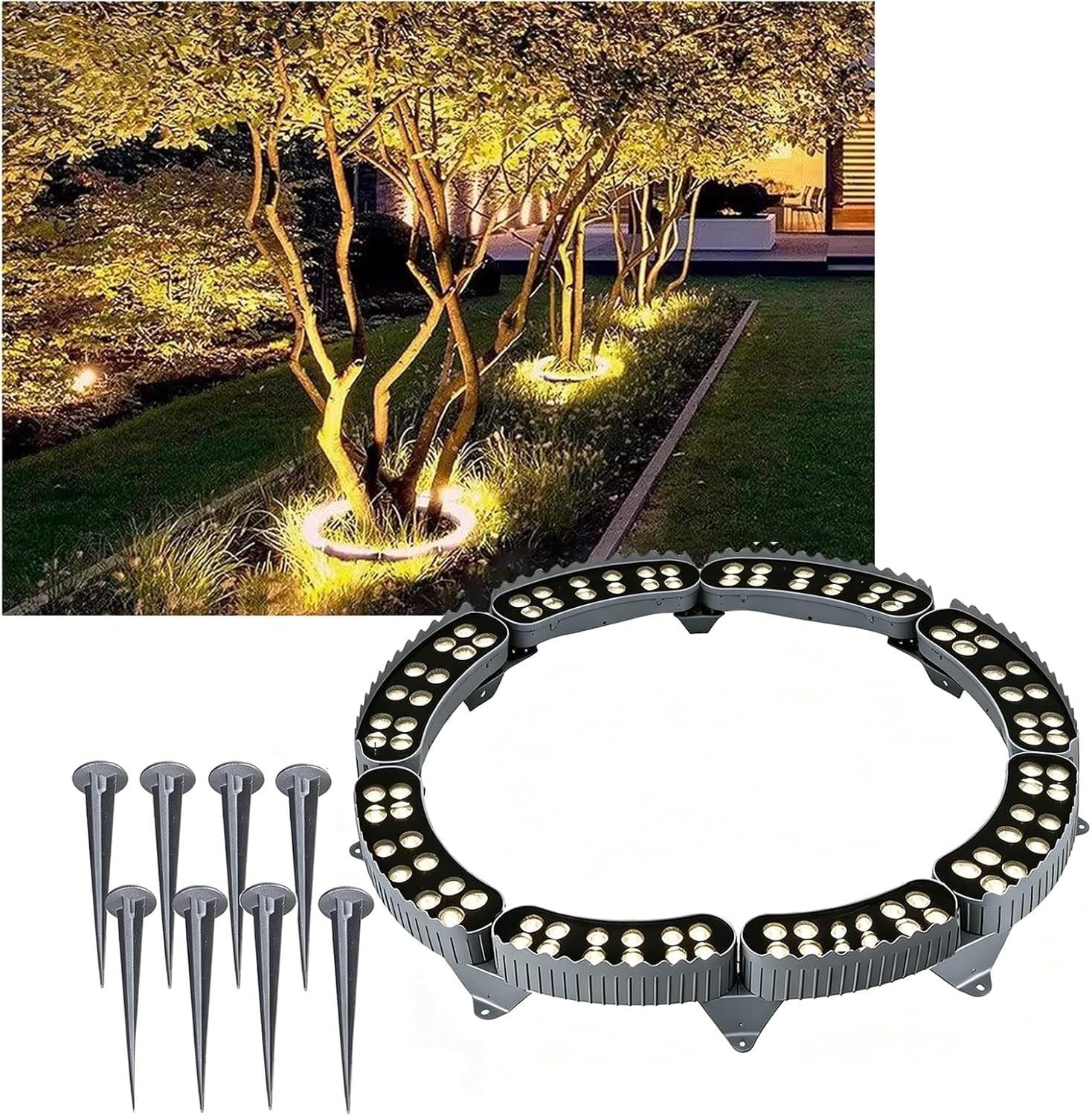 k3Mq9Rw Solar Tree Lights Outdoor LED Tree Spotlights, Suitable For Palm Trees, Courtyards, And Gardens(Rgb,8 Packs)