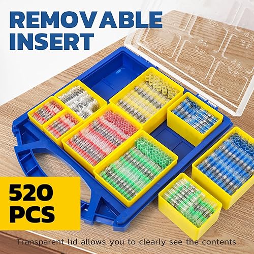 Miniatura 2 de haisstronica - Kit de 520 conectores para cable, terminales de conectores eléctricos impermeables para embarcaciones, electricidad, electrónica y