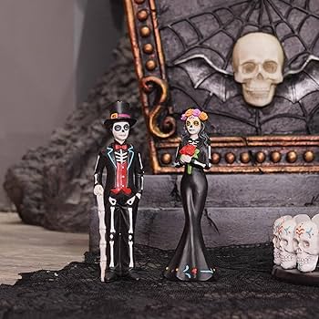 Amazon.co.jp: 死者の日 ハロウィン 装飾 カップル スケルトン
