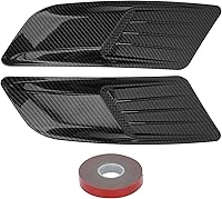 Vista 7 de Par de molduras de ventilación de capó, kit de salida de ventilación de capó de automóvil, panel de entrada de aire de capó, estilo de fibra