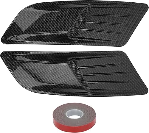 Miniatura 7 de Par de molduras de ventilación de capó, kit de salida de ventilación de capó de automóvil, panel de entrada de aire de capó, estilo de fibra de