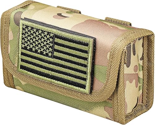 Miniatura 1 de IronSeals Tactical Outdoor 10 Round Shotgun Shell munición pistola bala Buttstock Recarga titular Molle bolsa para calibre 12 o 20