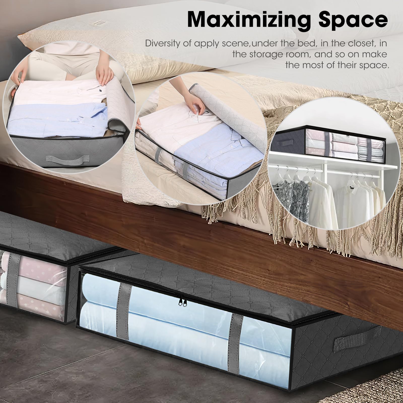 Cajones Bajo Cama Con Ruedas Caja De Almacenamiento Debajo De La Cama Con  Ruedas | Meses Sin Interés Cajon Bajo Cama, image size:1600x1600