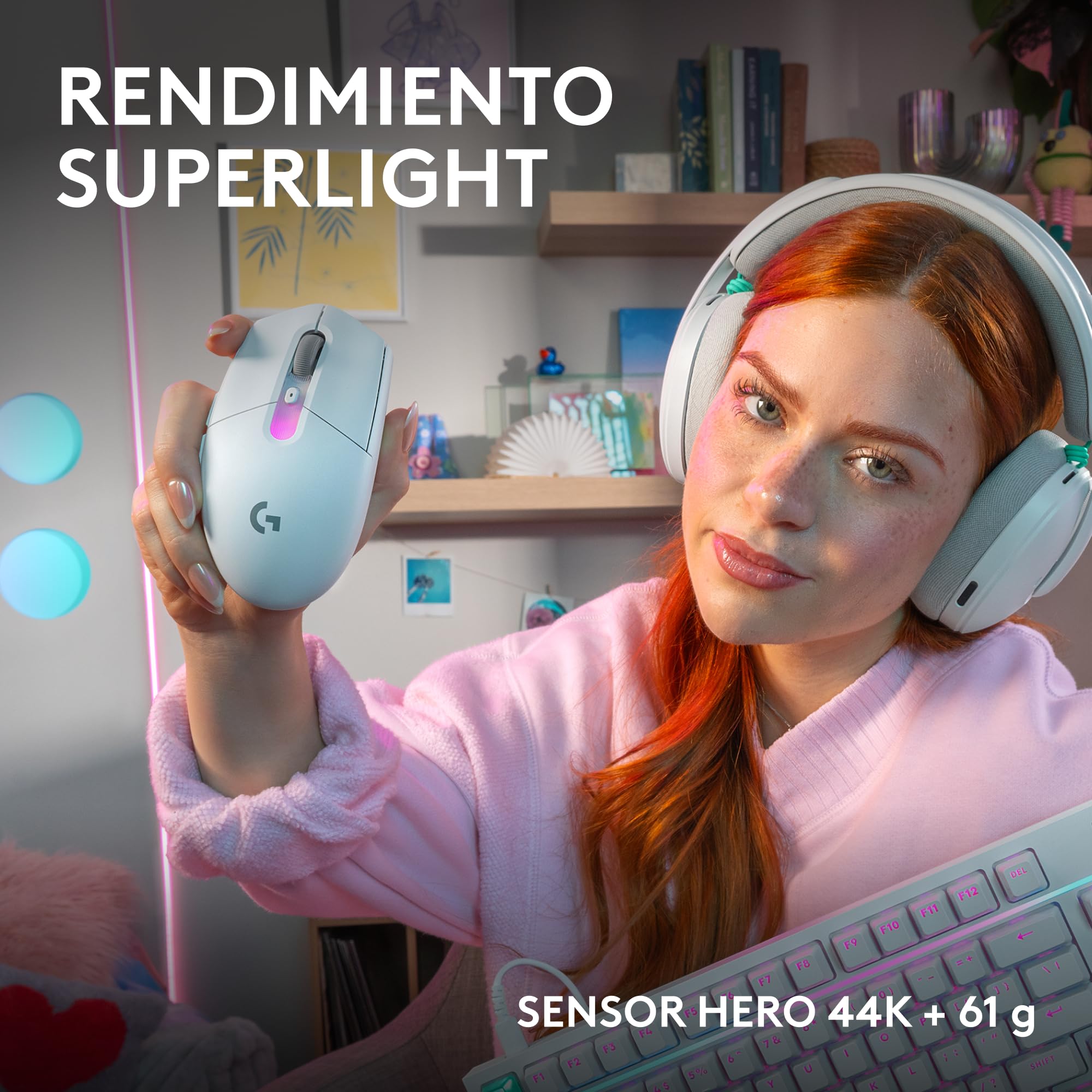Logitech G G305 X Superlight + G321 Lightspeed Combo - Blanco