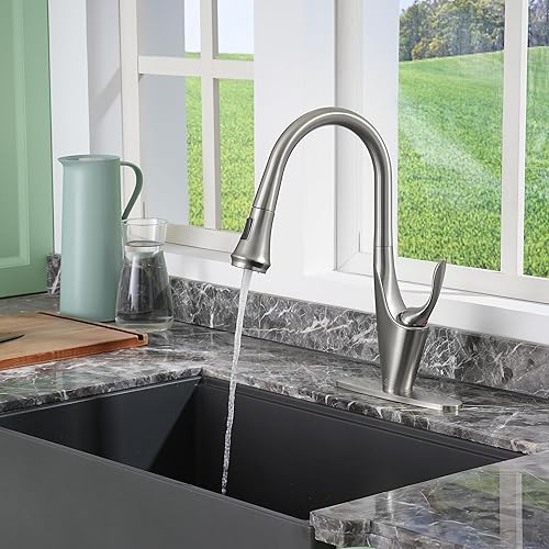 Miniatura 3 de CASAINC Grifo de cocina, moderno grifo de cocina con rociador extraíble, fregadero de cocina que ofrece una limpieza eficiente para cocina,