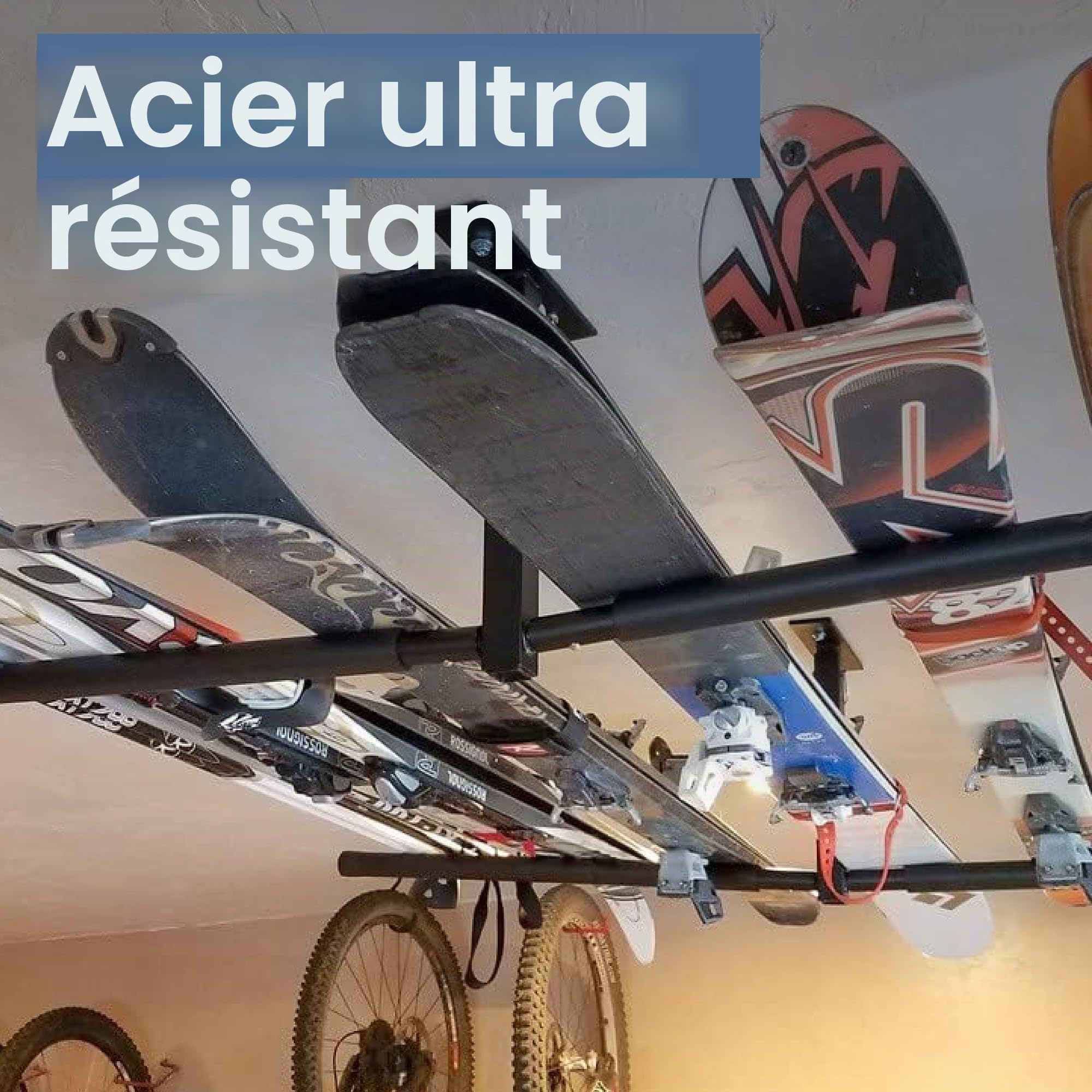 StoreYourBoard Support de rangement plafond pour ski et snowboard, 2 ports