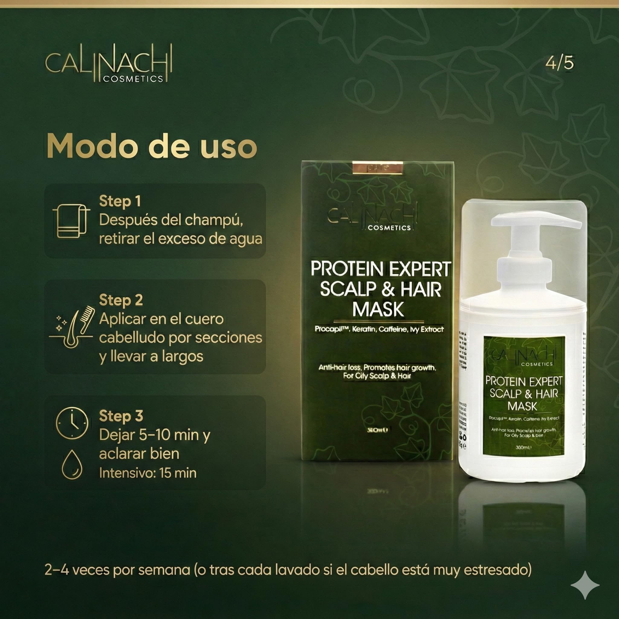 CALINACHI Mascarilla Capilar Proteica Procapil Árbol de Té 300 ml