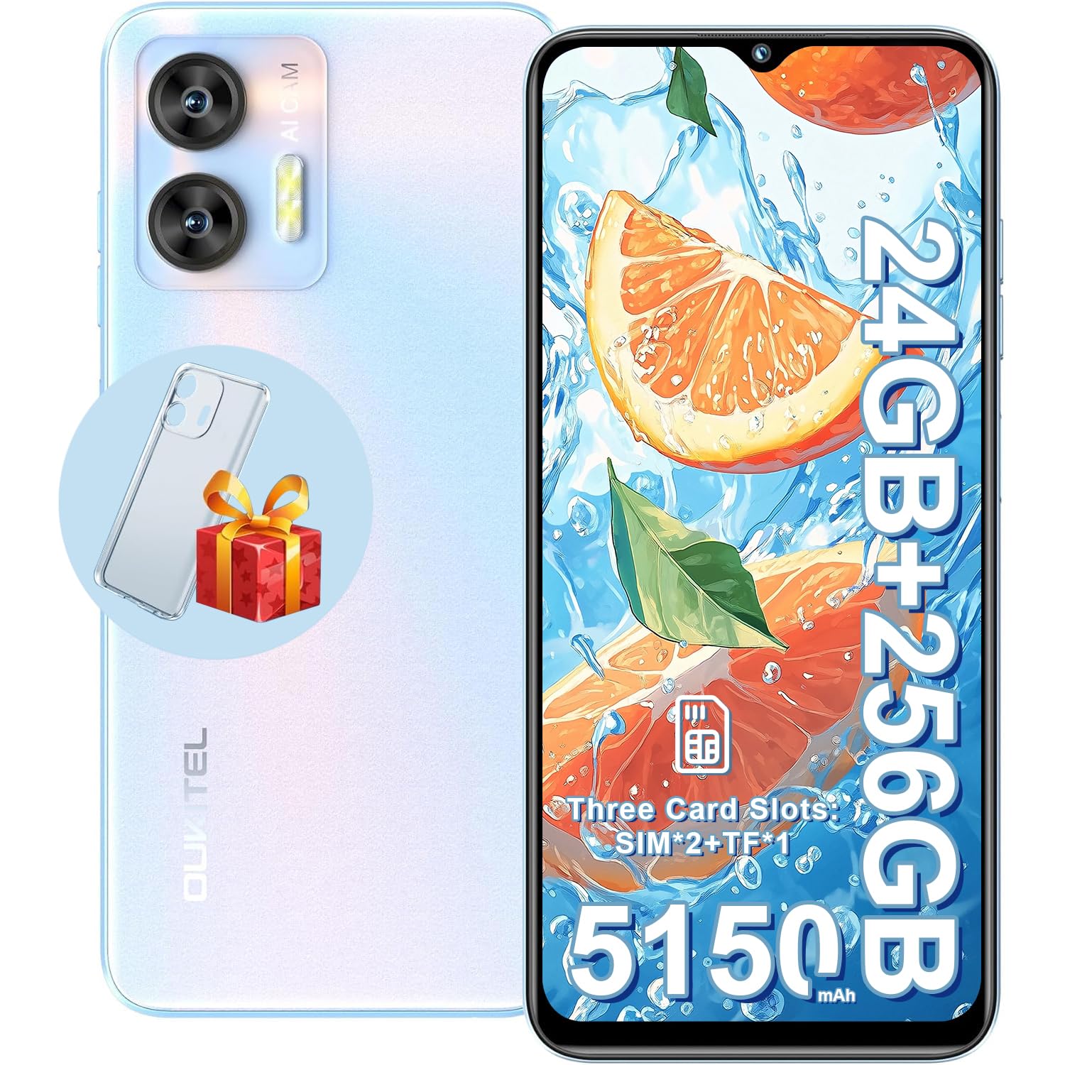 OUKITEL C36(2025) Mobile Phones Sim Free Unlocked, 24(8+16