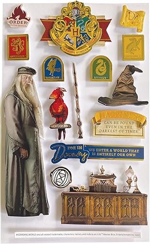 Miniatura 1 de Paper House Productions Harry Potter Troquelado 3D Scrapbook Hoja de pegatinas - Hogwarts con Dumbledore