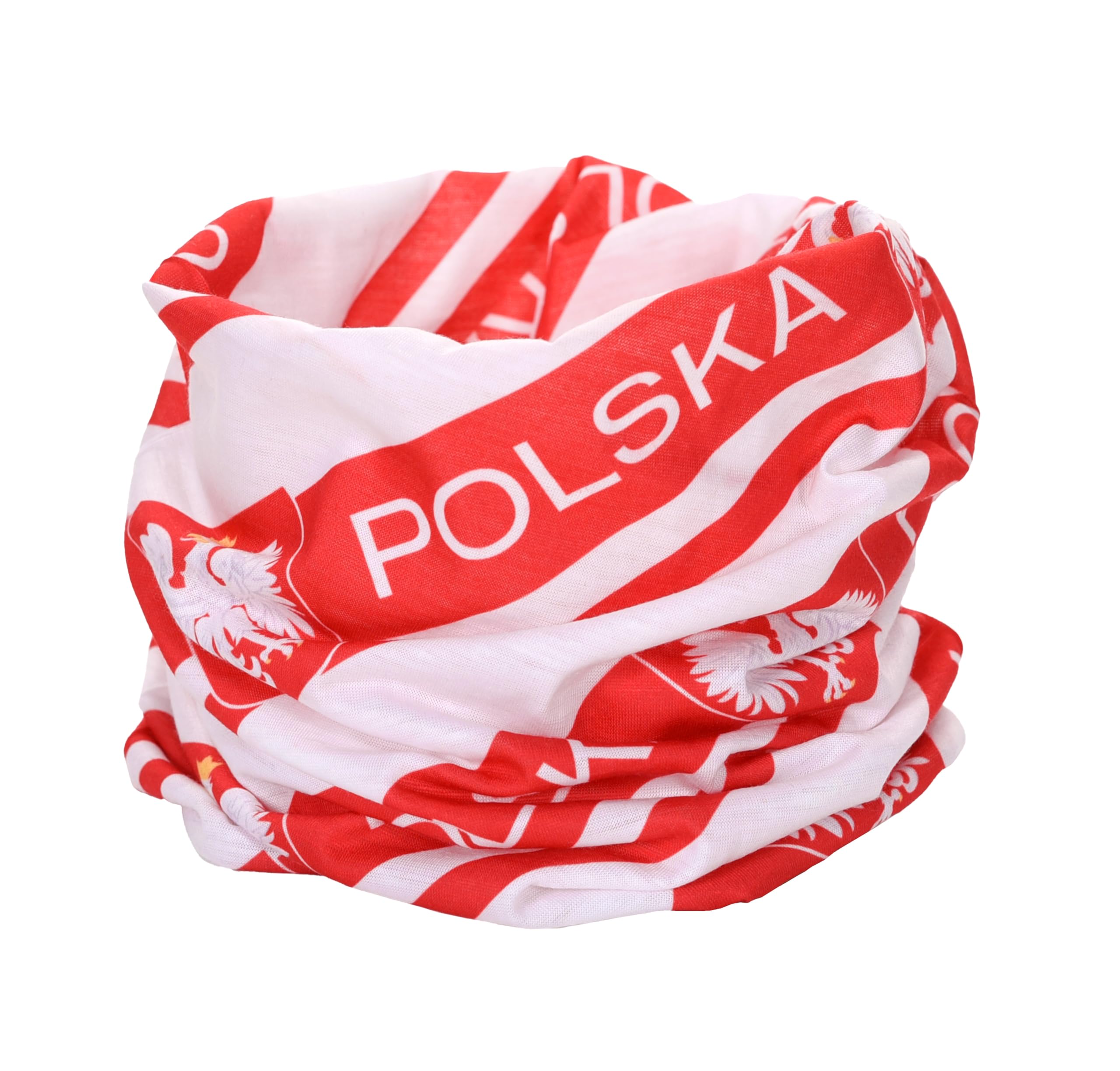 Euroscarves Unisex Poland Polska Neck Gaiter Tube Scarf (Bandana Balaclava Ski Mask Headband), Fits All