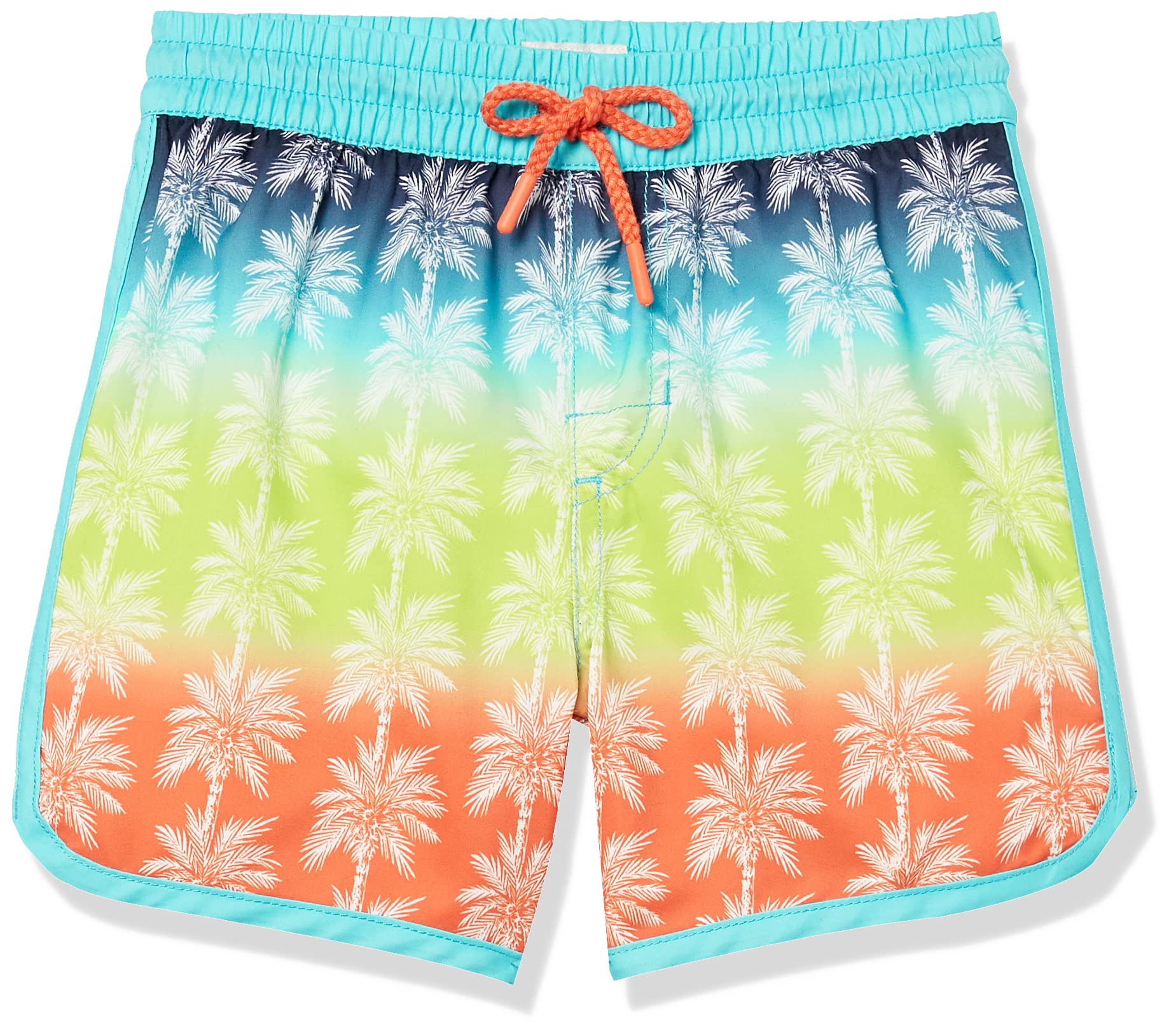 Hatley Boy's Swim Shorts, Gradient Palms, 3 Years