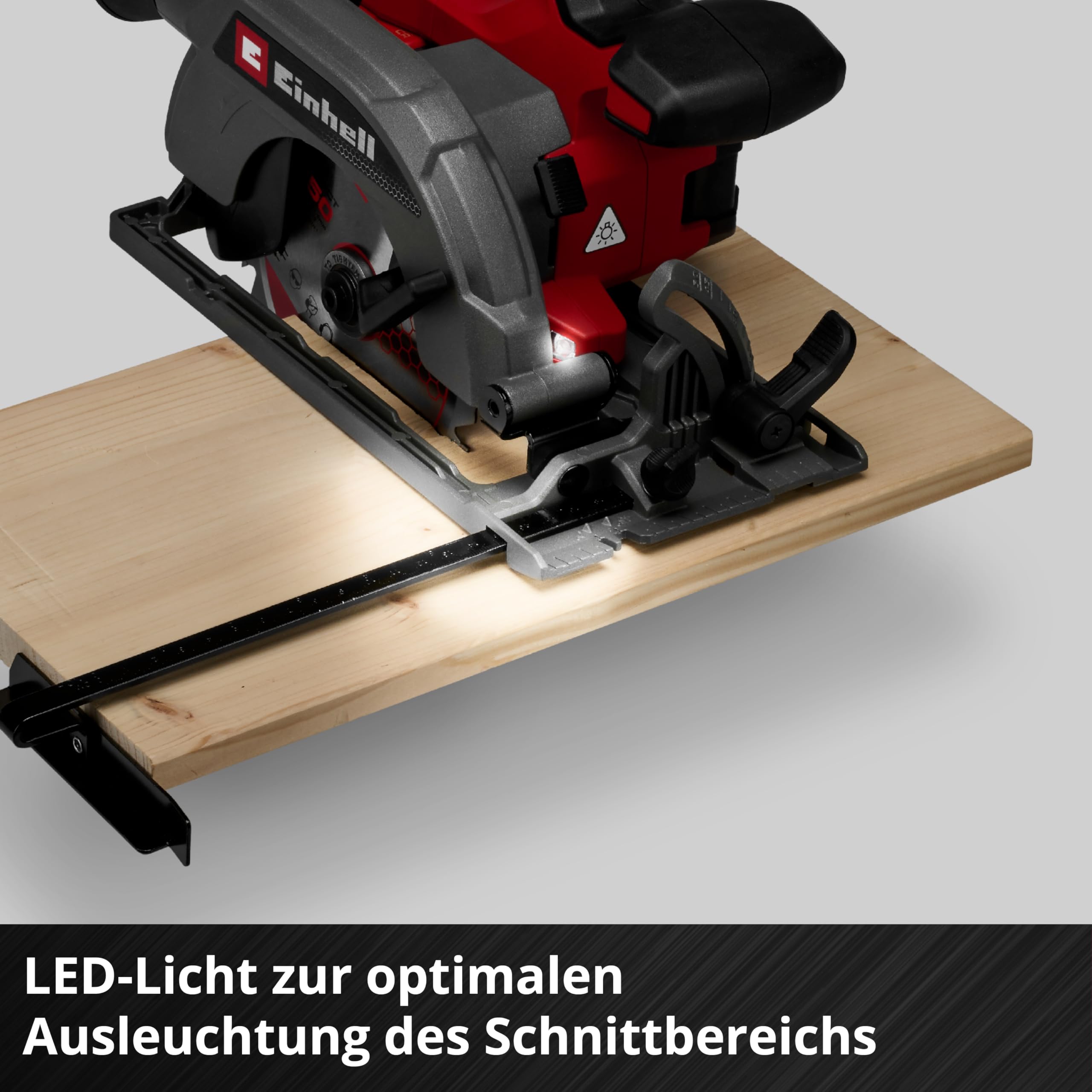 Einhell Akku-Handkreissäge TE-CS 18/150-2 Li - Solo Power X-Change (18 V, Ø 150 mm Sägeblatt, 49 mm Schnitttiefe, werkzeuglose Einstellung, LED, ohne Akku)