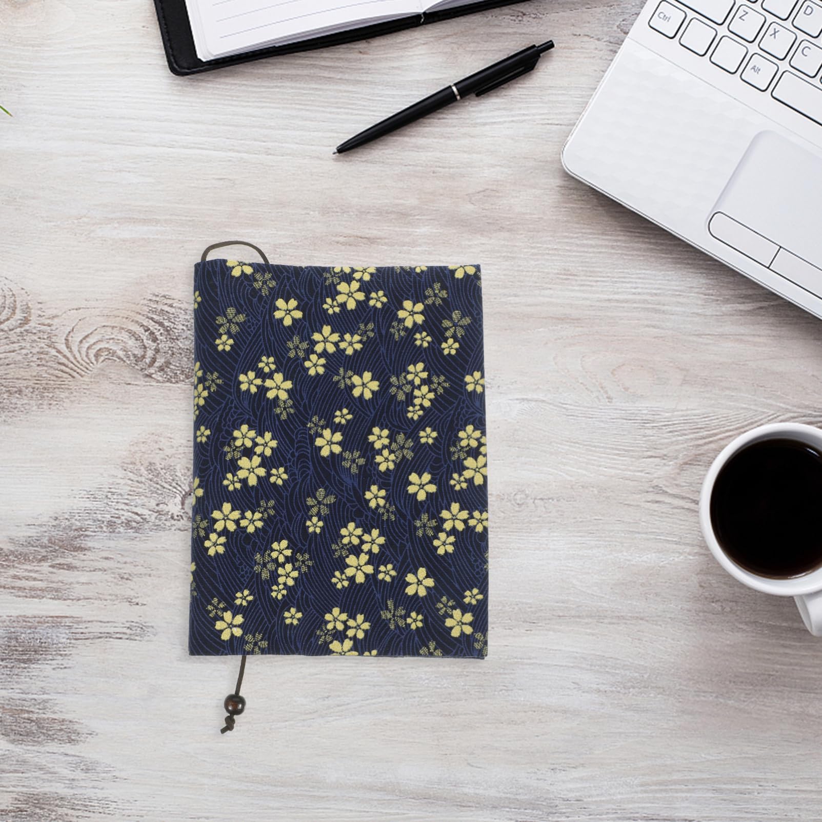VILLCASE 5 Pièces couverture de livre en tissu fait main toile de livre pour la reliure Couverture du livre bookcase protège cahier Protège-cahier protège-livres tissu de livre chiffon Navy