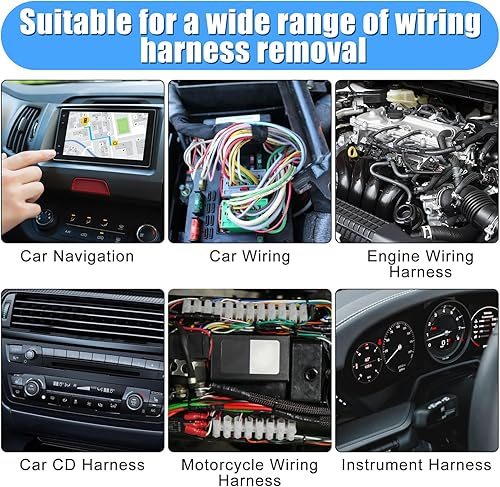 Miniatura 7 de Kit de herramientas de extracción de terminales mejorado, juego de herramientas extractoras de pines, herramienta de depósito, conector de cable