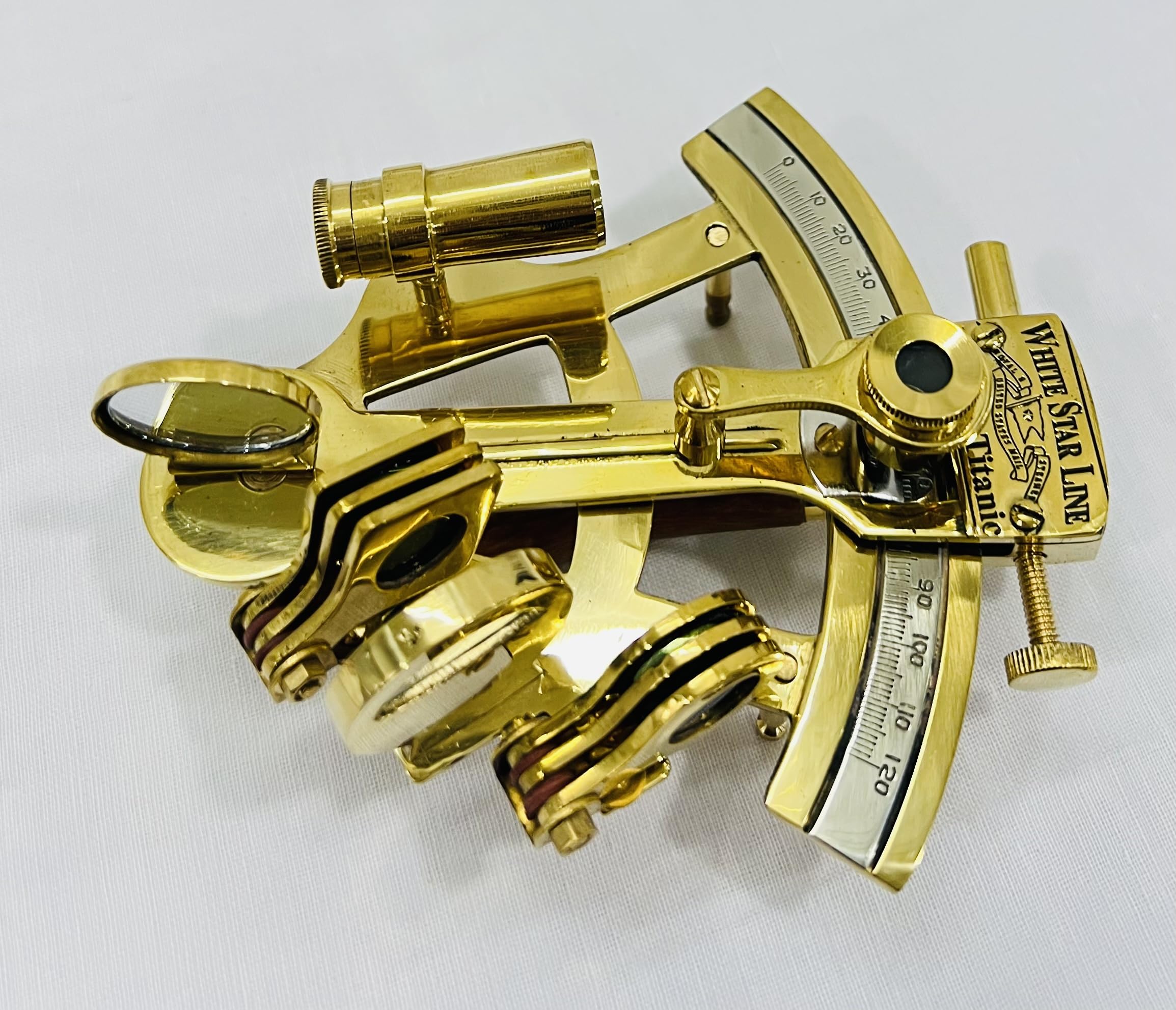 Titanic Memorabilia Brass 5"Sextant-White Star Line-Solid Brass Sextant