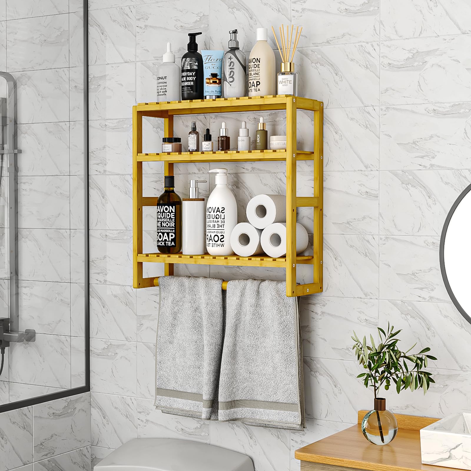 Over The Toilet Storage PPN Towel Rack Bathroom Storage Shelves