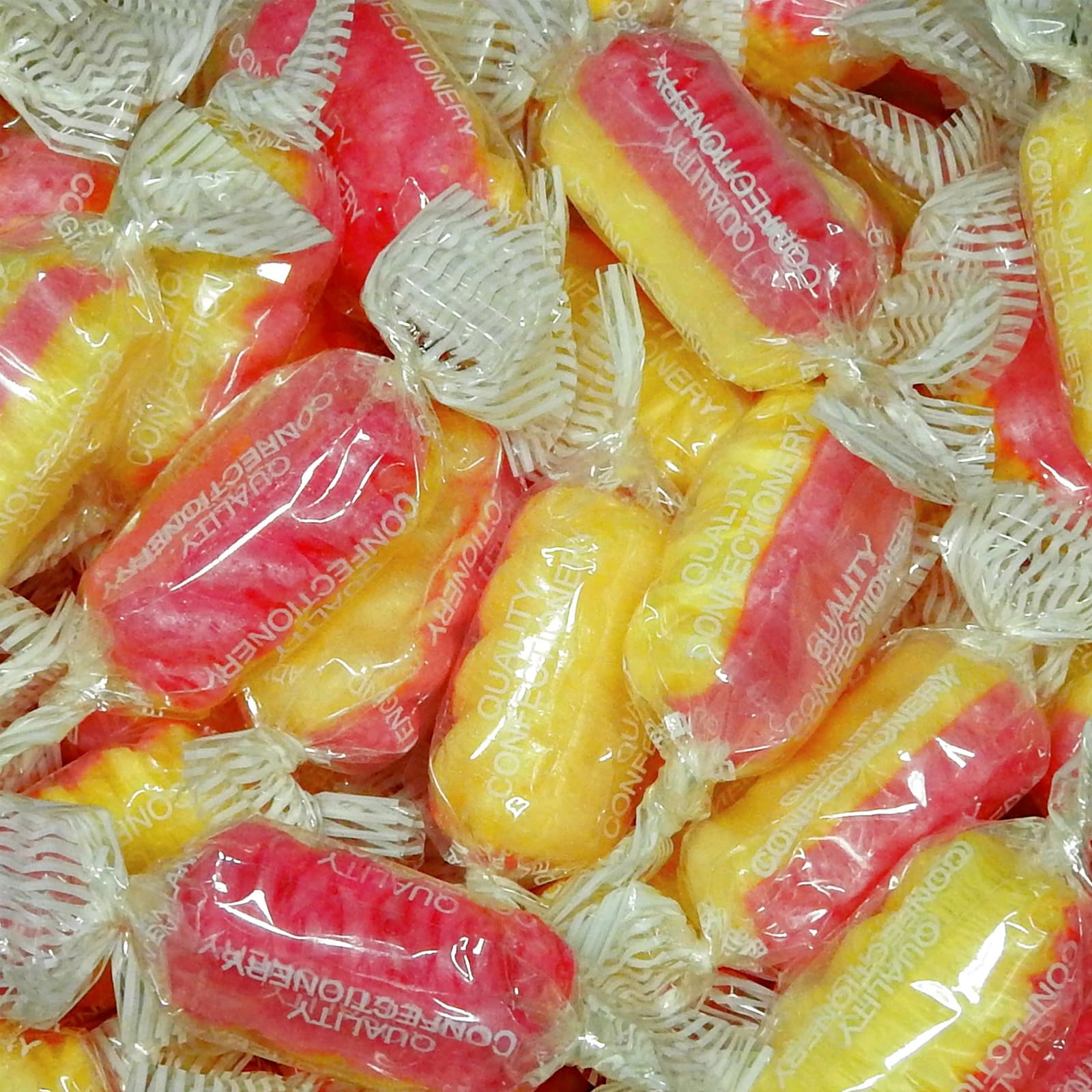 Rhubarb & Custard Sweets - 1 Kilo Bulk Bag - 1KG - Assorted Sweet Pick and Mix for Parties, Gifts, and Sharing.