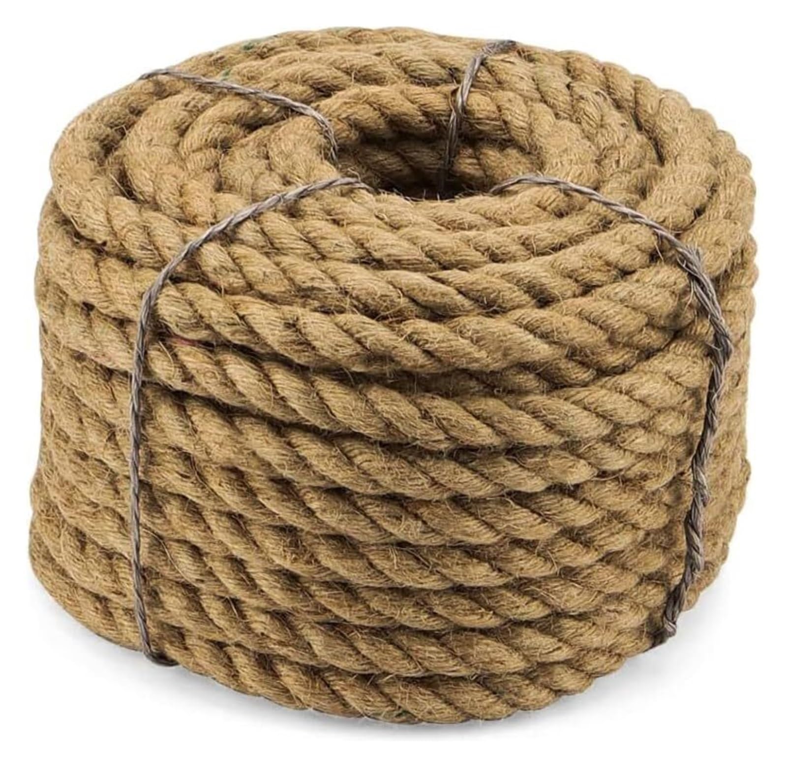 jute cord, 12MM Thick Jute Hemp Rope 10/20/30/40/50M String Twine Manilla(12MM 20M)