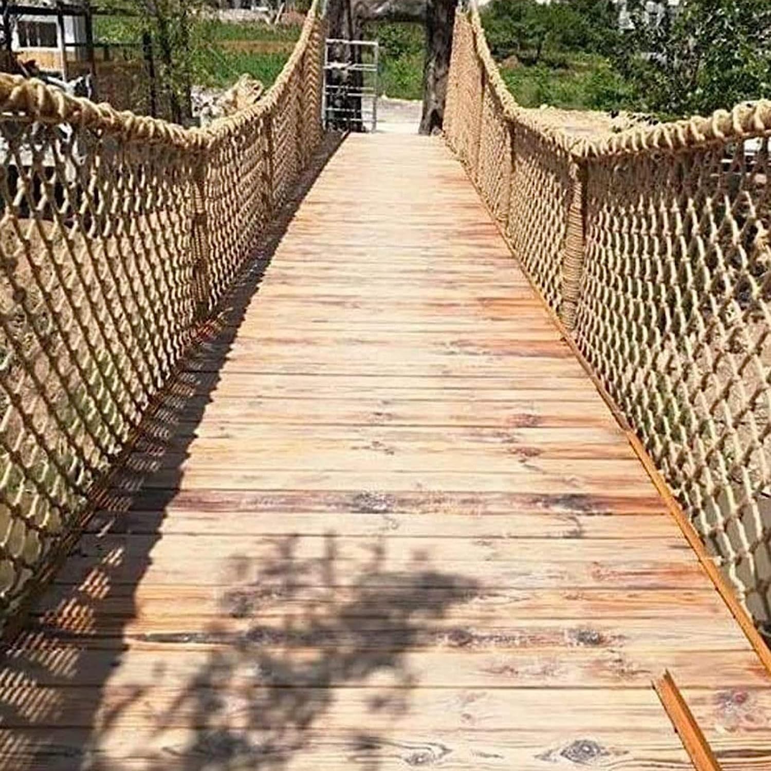 Außengeländer-Sicherheitsnetz, Hanfseil-Zaunnetz, Gartendekoration, Sicherheitsnetz, Balkon, Treppe, Kinder, Baustelle, Trennwand, Deckennetz, Kinderspielplatz (Size : 1 * 7m(3 * 22ft))