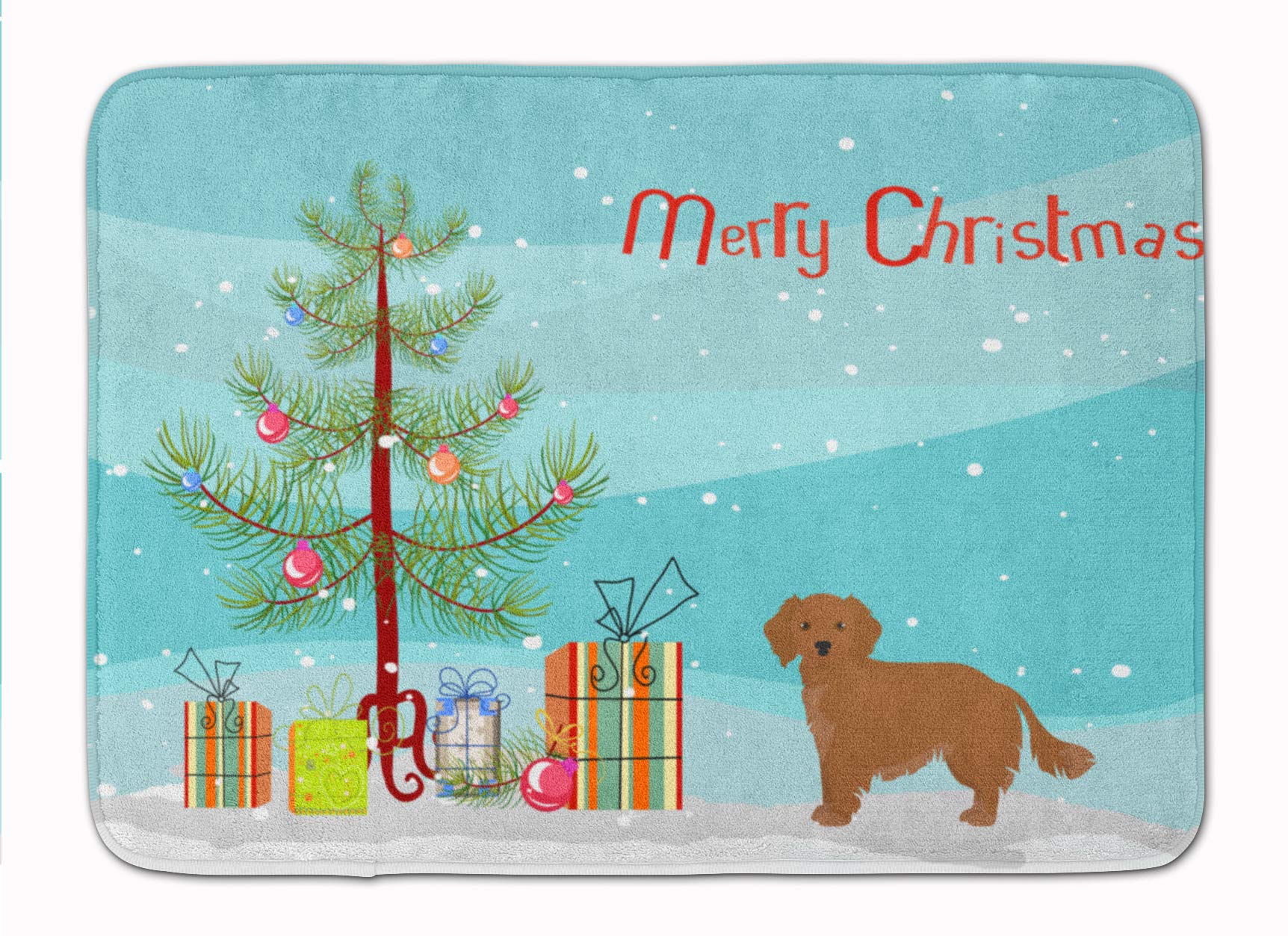 Paillasson en mousse à mémoire de forme petit chien grec de Noël, cadeau idéal pour la maison