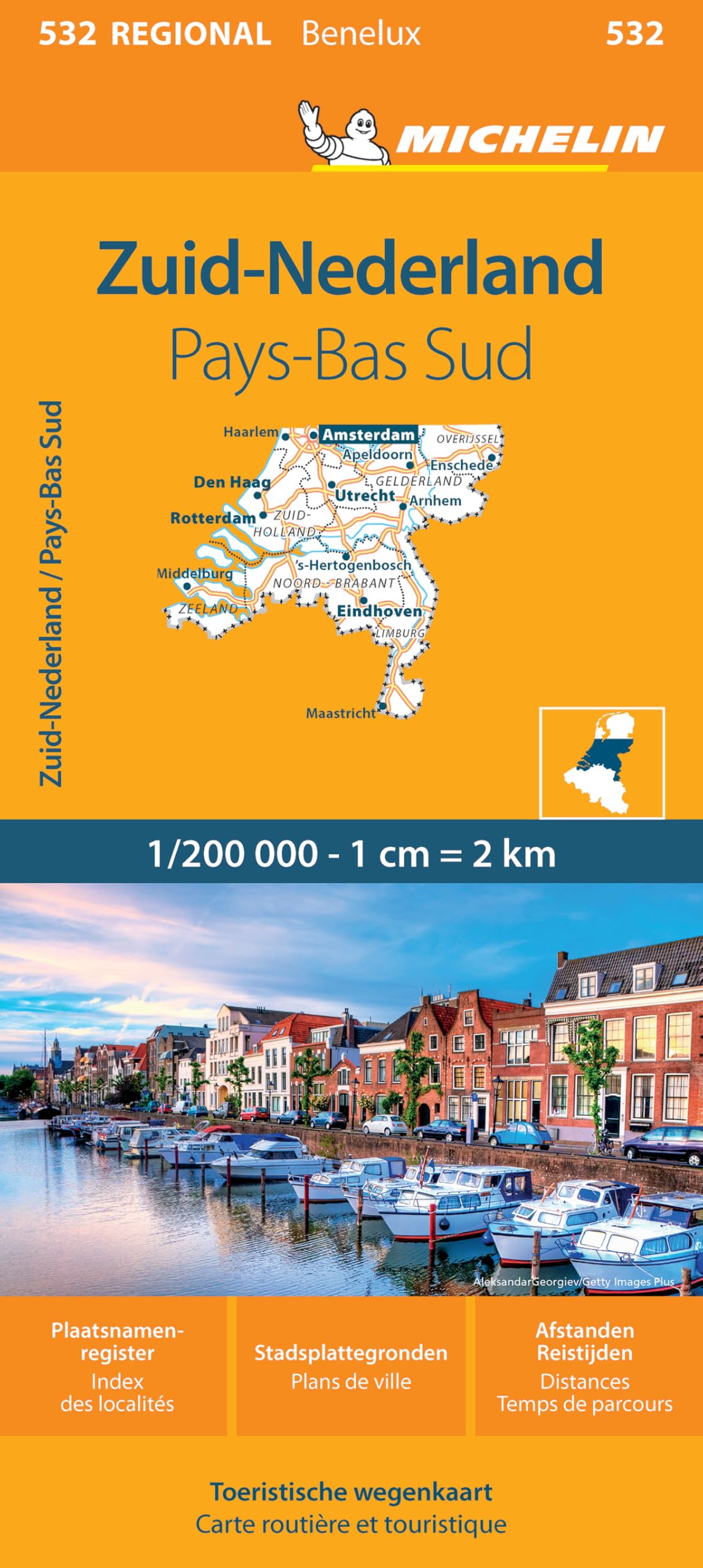 Netherlands South - Michelin Regional Map 532: Wegenkaart Schaal 1 : 200.000 (Regionale kaarten Michelin)