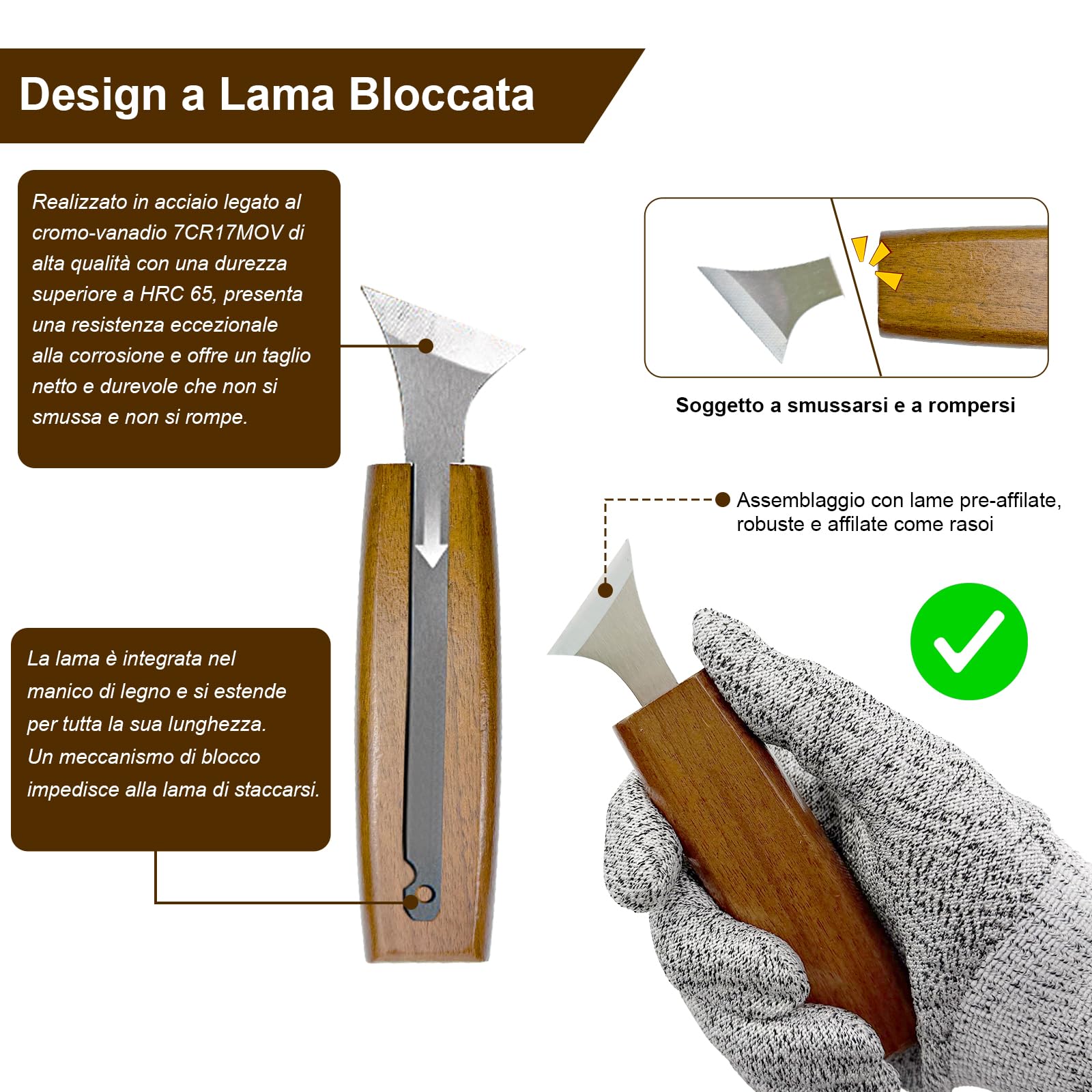 Set di utensili da intaglio da 23 pezzi, per amanti del fai da te, principianti, utensili professionali per intaglio in legno, per adulti e principianti, con ispirazione e stimolazione artistica