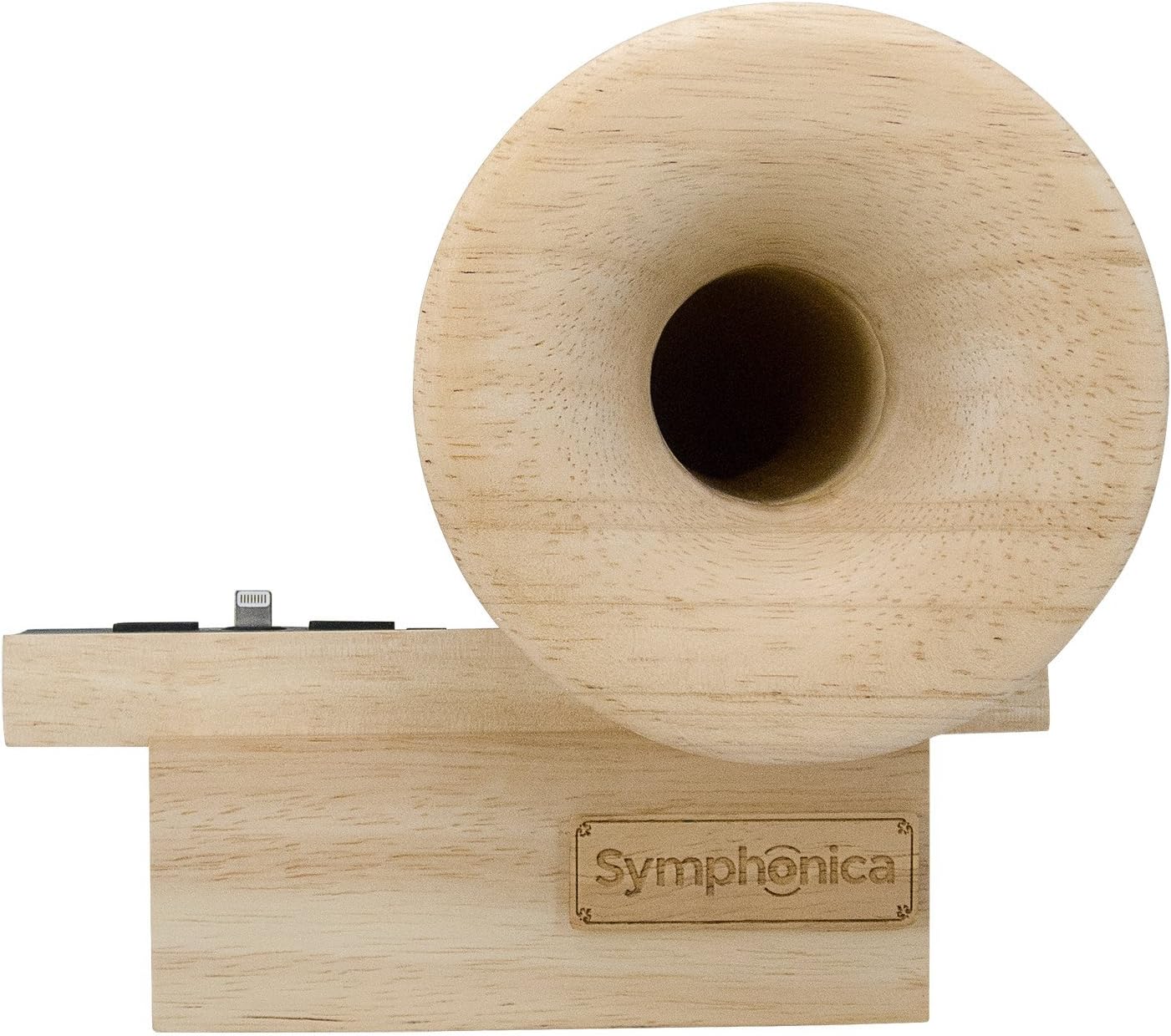 Symphonica Passive Acoustic Horn Speaker for iPhone / wood iPhone speaker / wood iPhone dock / wood iPhone stand needs no electricity - Beautiful Style for your Beautiful Sounds
