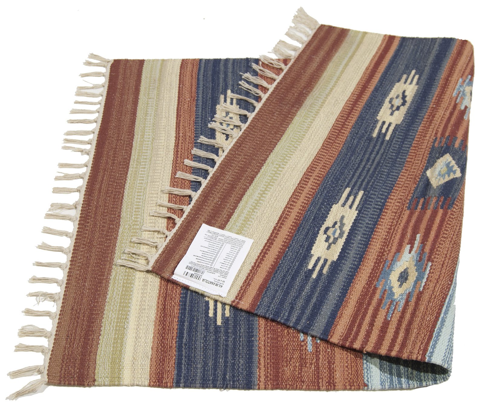 Galleria Farah1970 - 200x60 CM Kilim Autentico, Originale e Fatto a Mano Ideale Per il Corridoio, Ufficio, Seconda Casa e la Cucina (LAVABILE IN LAVATRICE)