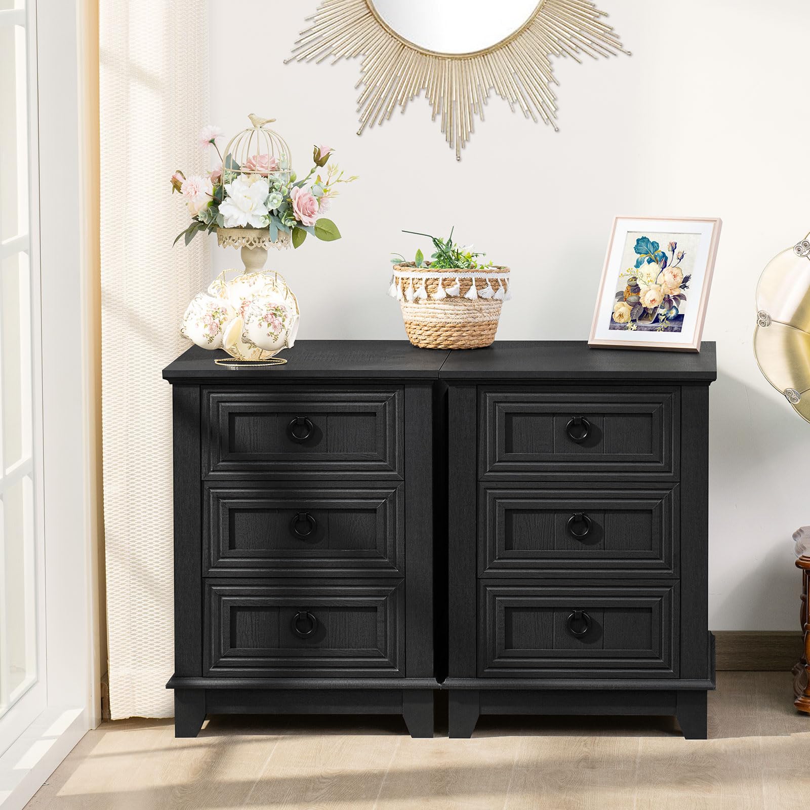 Amazon.com: Joaxswe Farmhouse Night Stand Set of 2, 18