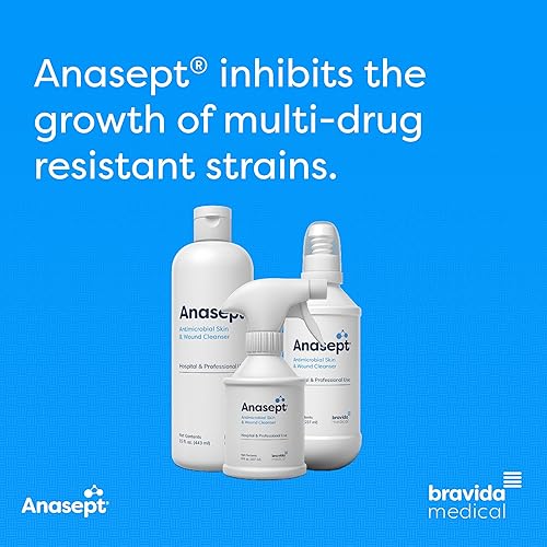 Miniatura 7 de Anasept -Limpiador antimicrobiano para piel y heridas, botella de 8 onzas con rociador de dedos, aerosol para heridas, enjuague estéril, spray