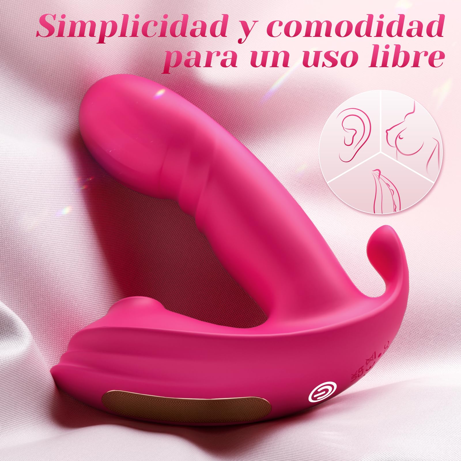 Vibradorador Mujer con Succionador de Clítoris Femenino, Estimulador Externo e Interno con Mando a Distancia, 10 Modos de Succión y 10 Vibraciones, Silicona Suave, IPX5 Resistente al Agua, Recargable