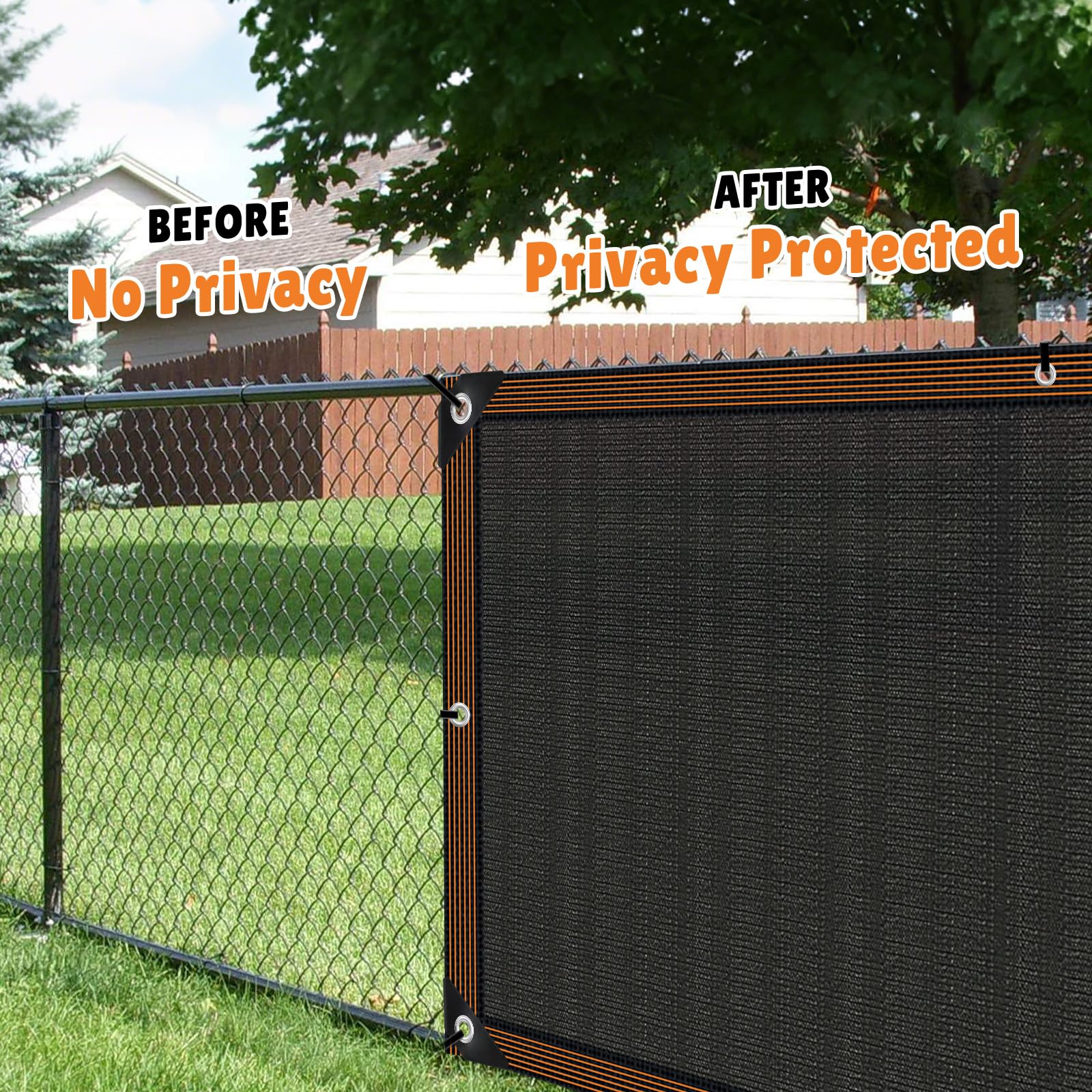 4x50Ft Privacy Fence Screen Balcony, Garden Fence UV-Resistant Durable, Premium Polyethylene Windproof Privacy Fence for Patio Pool Backyard and Garden
