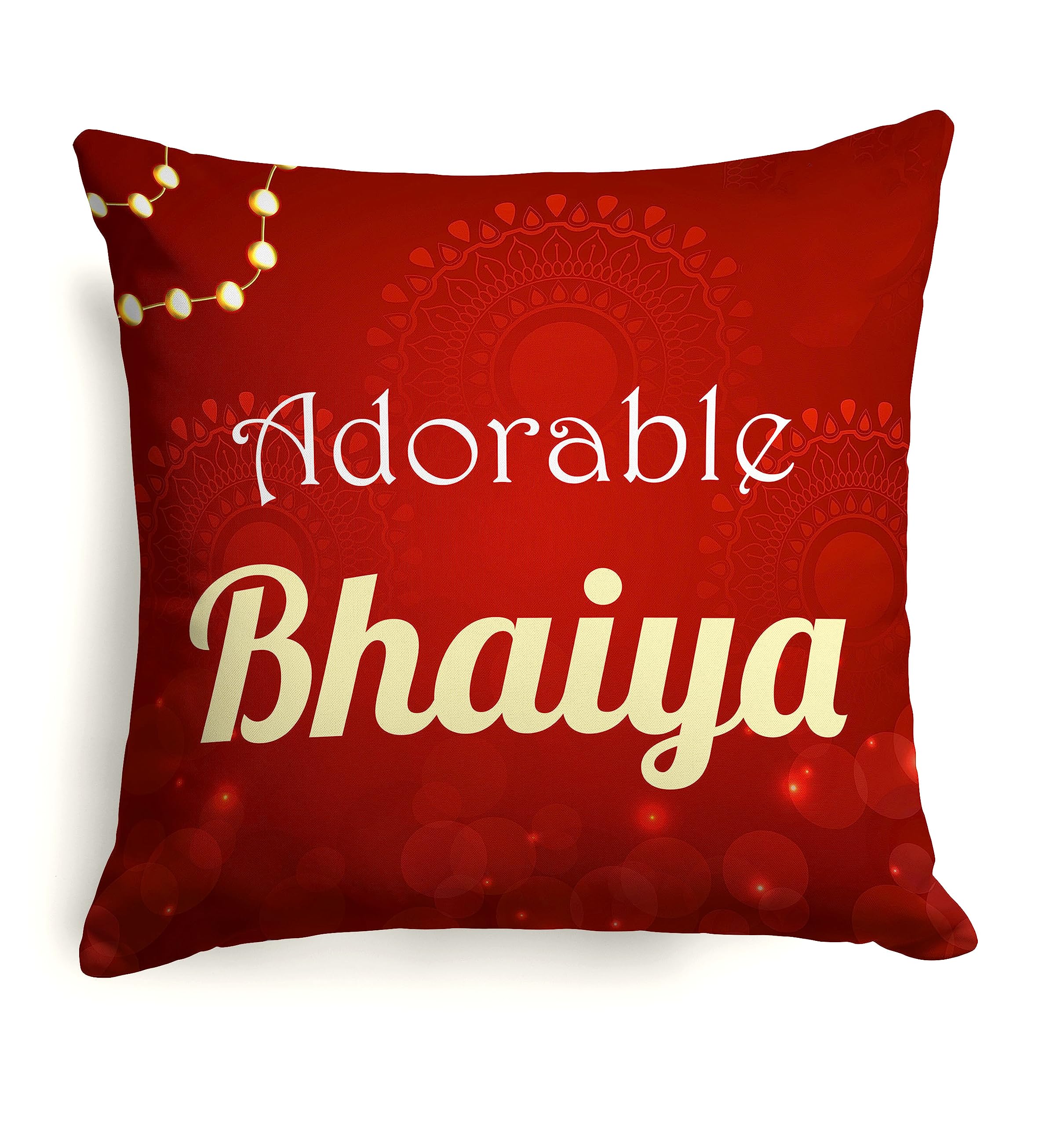 TrendoPrint Printed Raksha Bandhan Gift Hampers Cushion Cover with Filler/Pillow 12x12 inches Best Rakhi Gifts for Sister, Brother, Bhaiya, Bhabhi, Bro, Sis & Loved Ones (HR121)-image-36