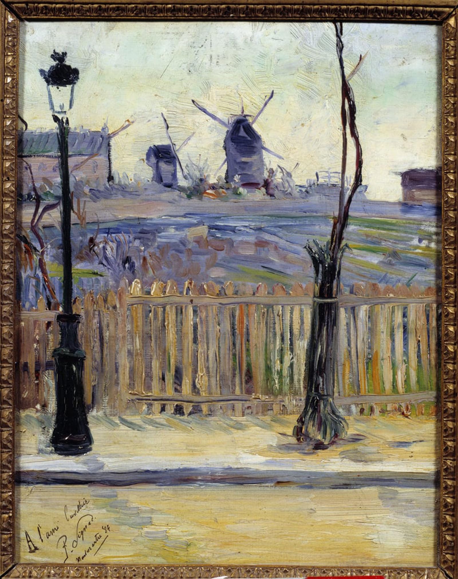 ARTXLXXBN Famous Art Print Poster Vintage Wall Art the Mill of the Cake. Painting by Paul Signac Canvas Art Poster for Home Decor 60x90cm
