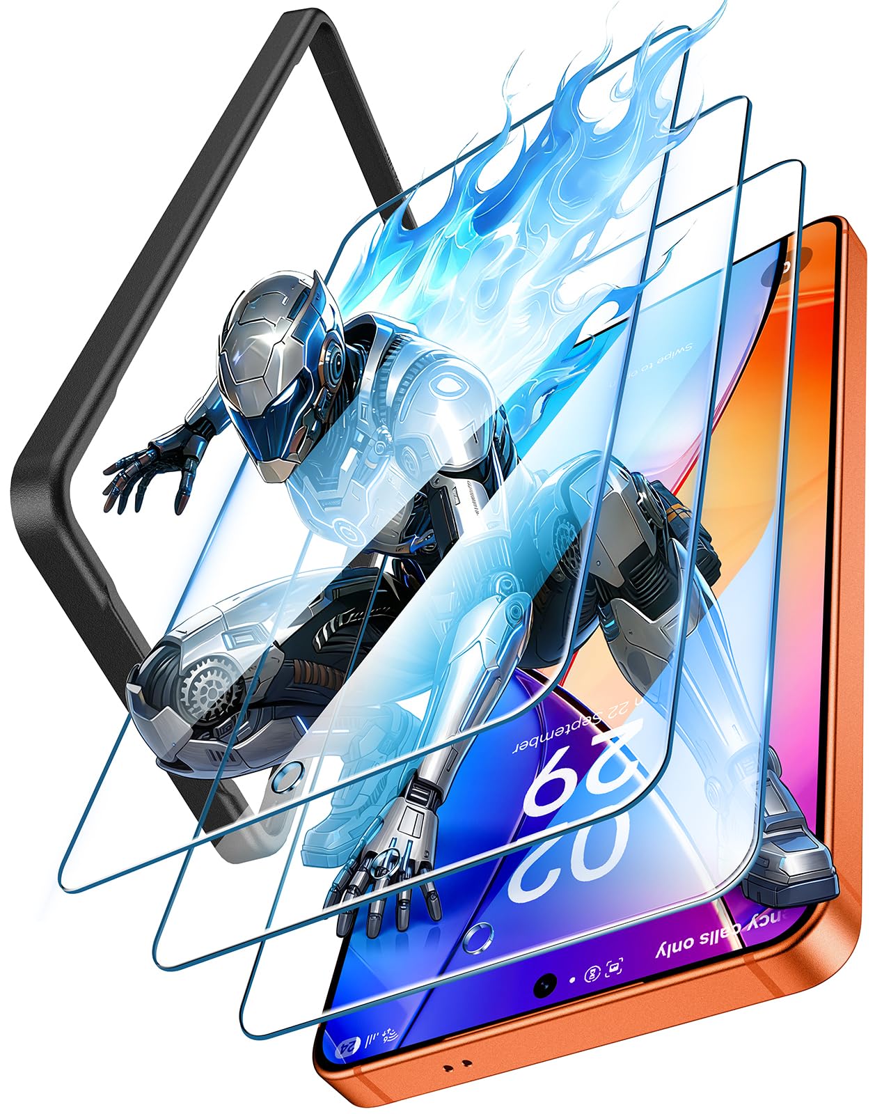 LK 3 Pezzi Vetro Temperato per Samsung Galaxy S26 Ultra, Ultra HD Vetro Protettiva per S26 Ultra, Durezza 9H, Anti Graffio, Senza Bolle, Antiolio, Supporta l'identificazione delle Impronte Digitali