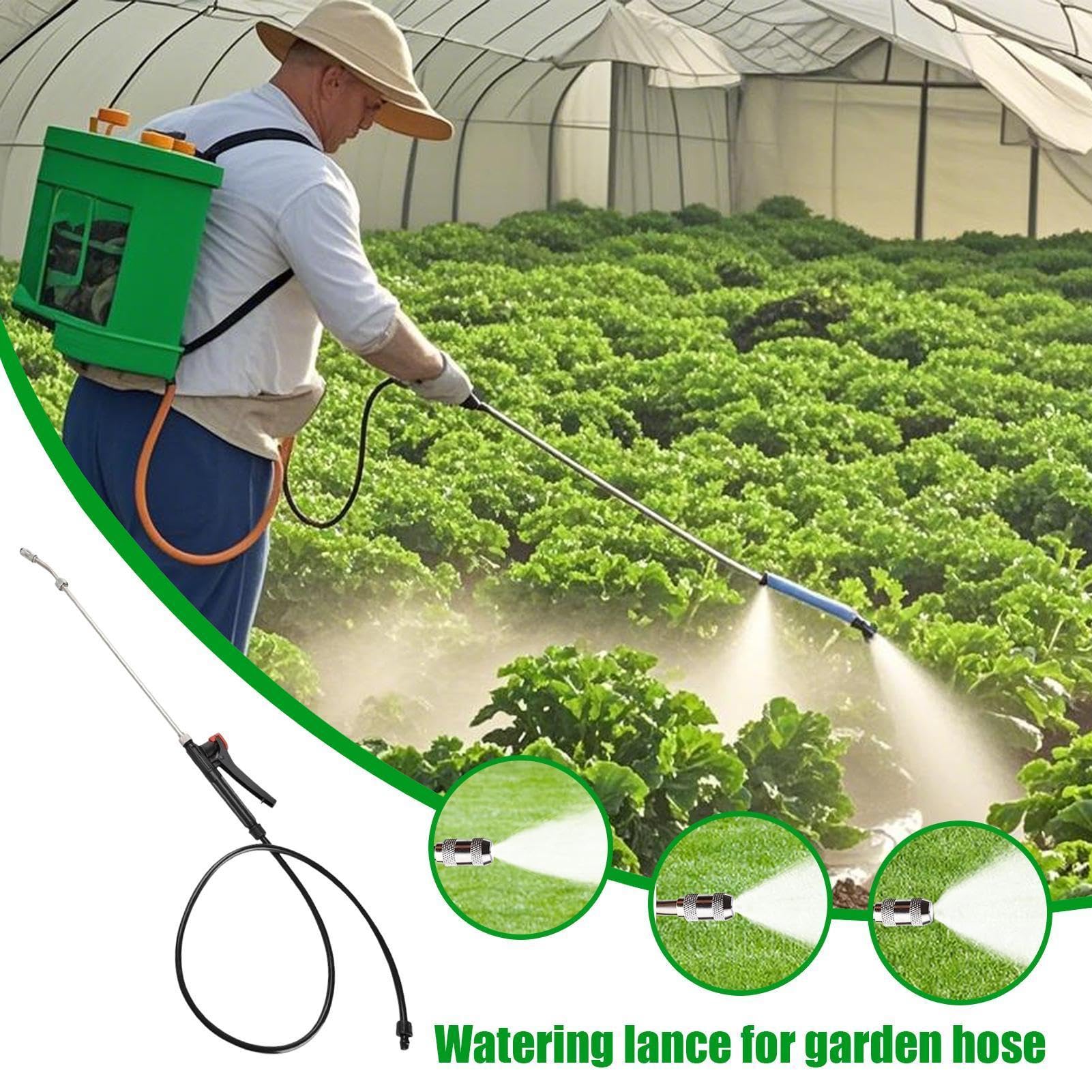 Repuesto Varilla Pulverizador - Piezas para lanza con boquilla nebulizadora y pulverizadora,Lanza de repuesto para riego con manguera,Para Uso En Invernadero, Al Aire Libre, Jardín, Césped, Granja,
