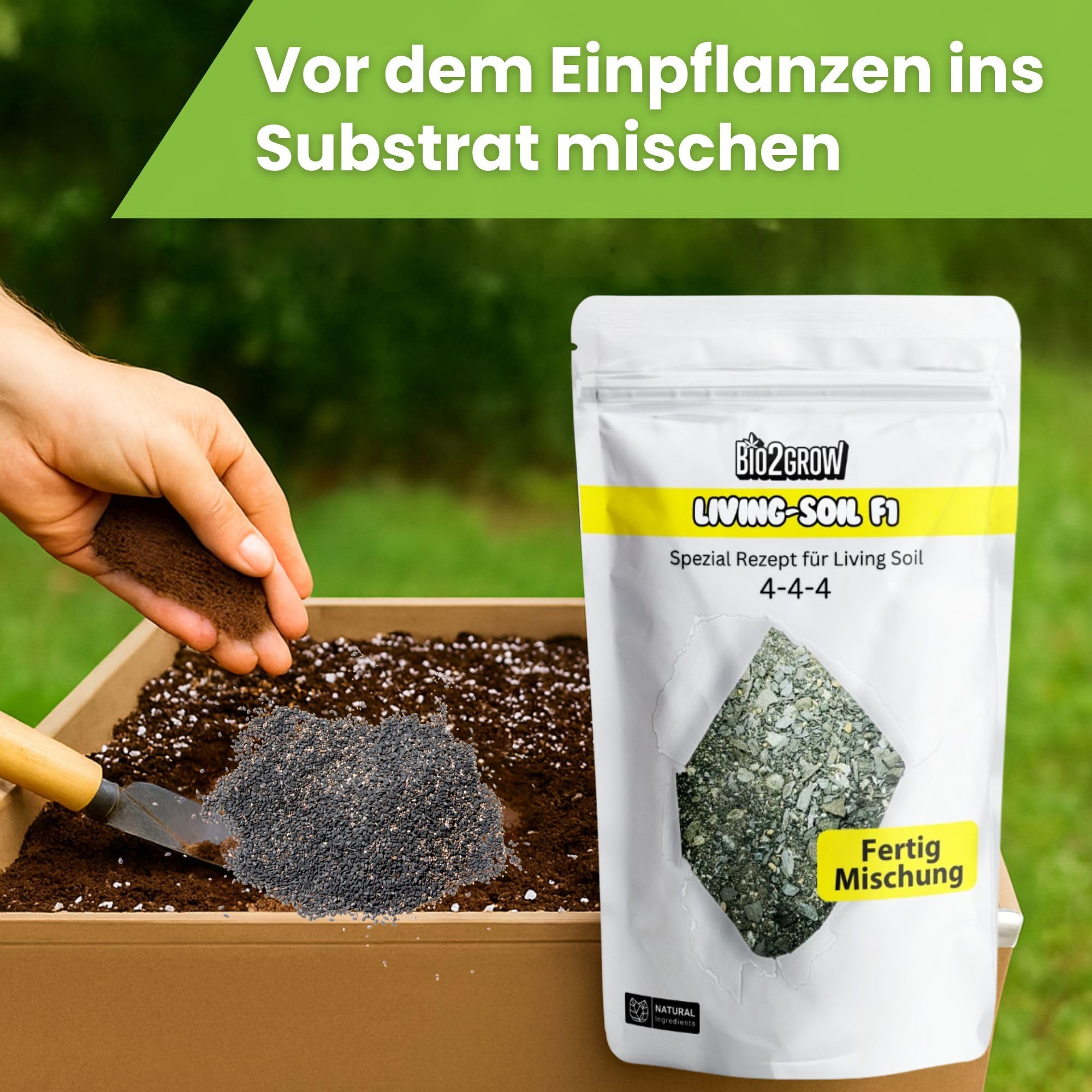 Living Soil F1 Dünger 2,4KG Organischer Bodenaktivator für lebendige Erde