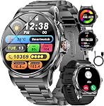 Military Smart Watch for Men, 1.43" AMOLED Smartwatch with Bluetooth Calling/AI Voice Assistant,100+ Sports Modes,Health Tracking/Sleep Monitor,400mAh Battery,Fitness Tracker Sports Watch Android/iOS