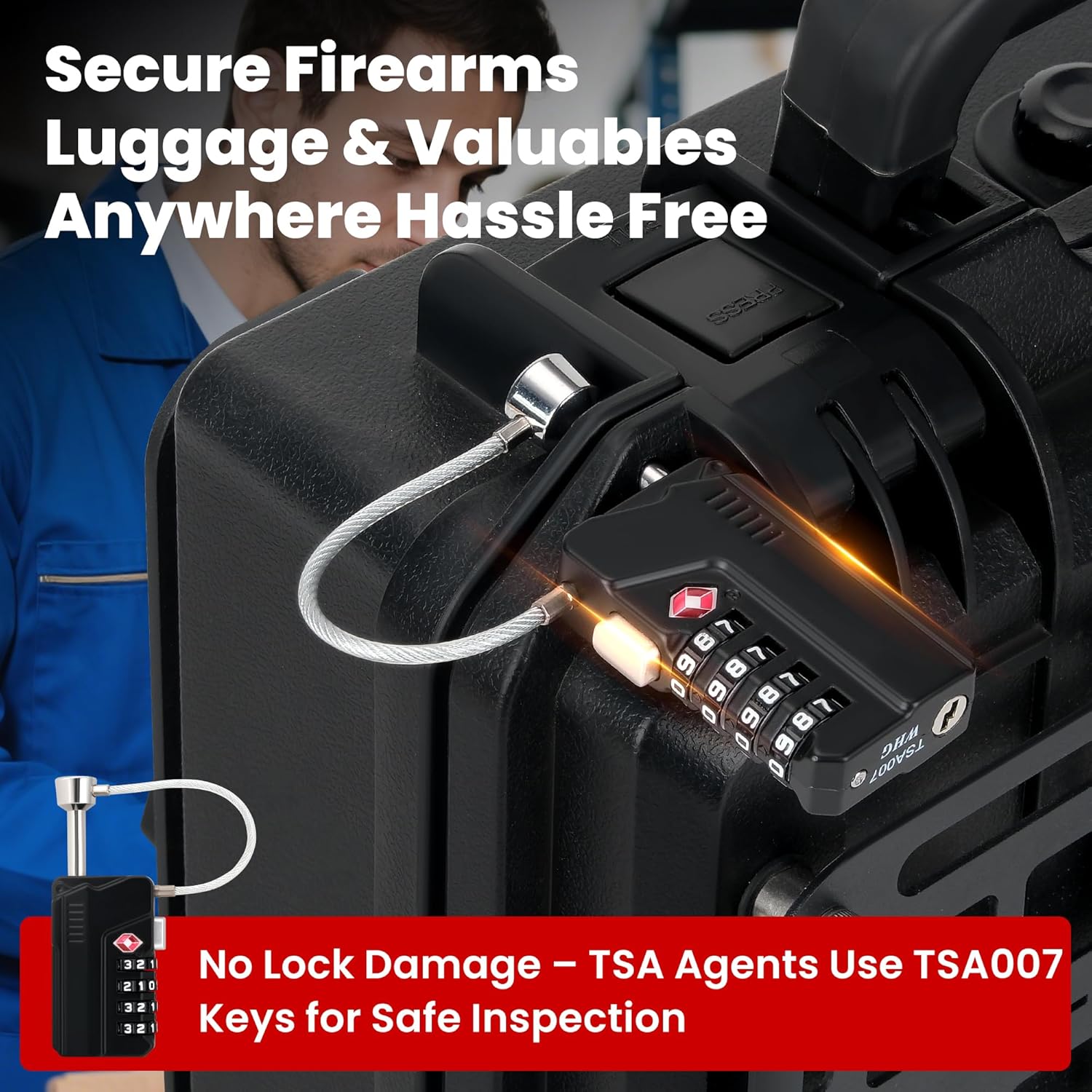 Upgraded Professional TSA Approved Gun Case Lock