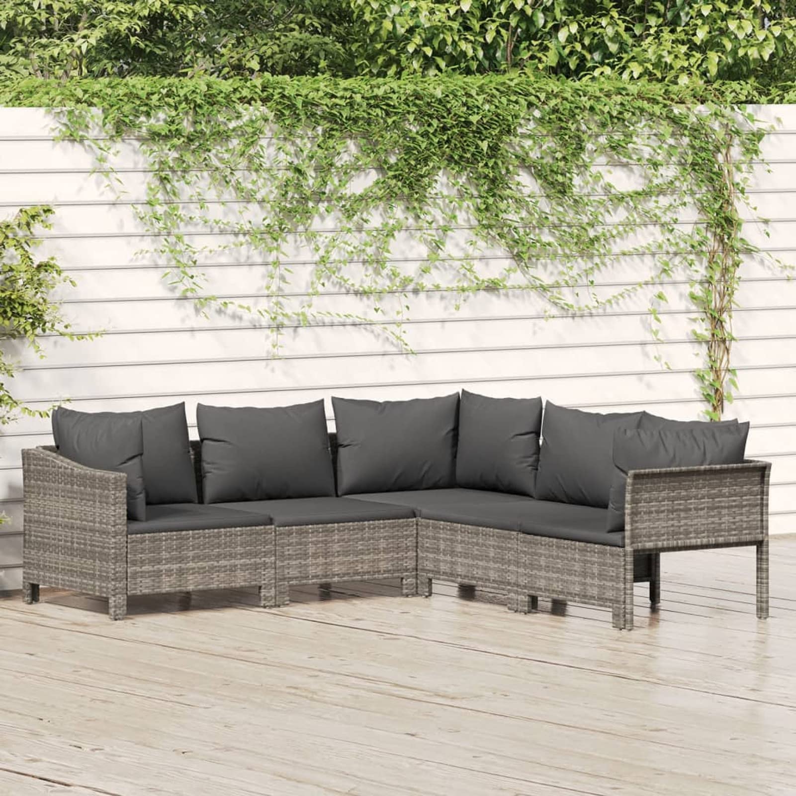 Festnight Salon de Jardin Exterieur en resine Salon de Jardin Bas mobilier de Jardin Salon de Jardin modulable Salon Exterieur terrasse