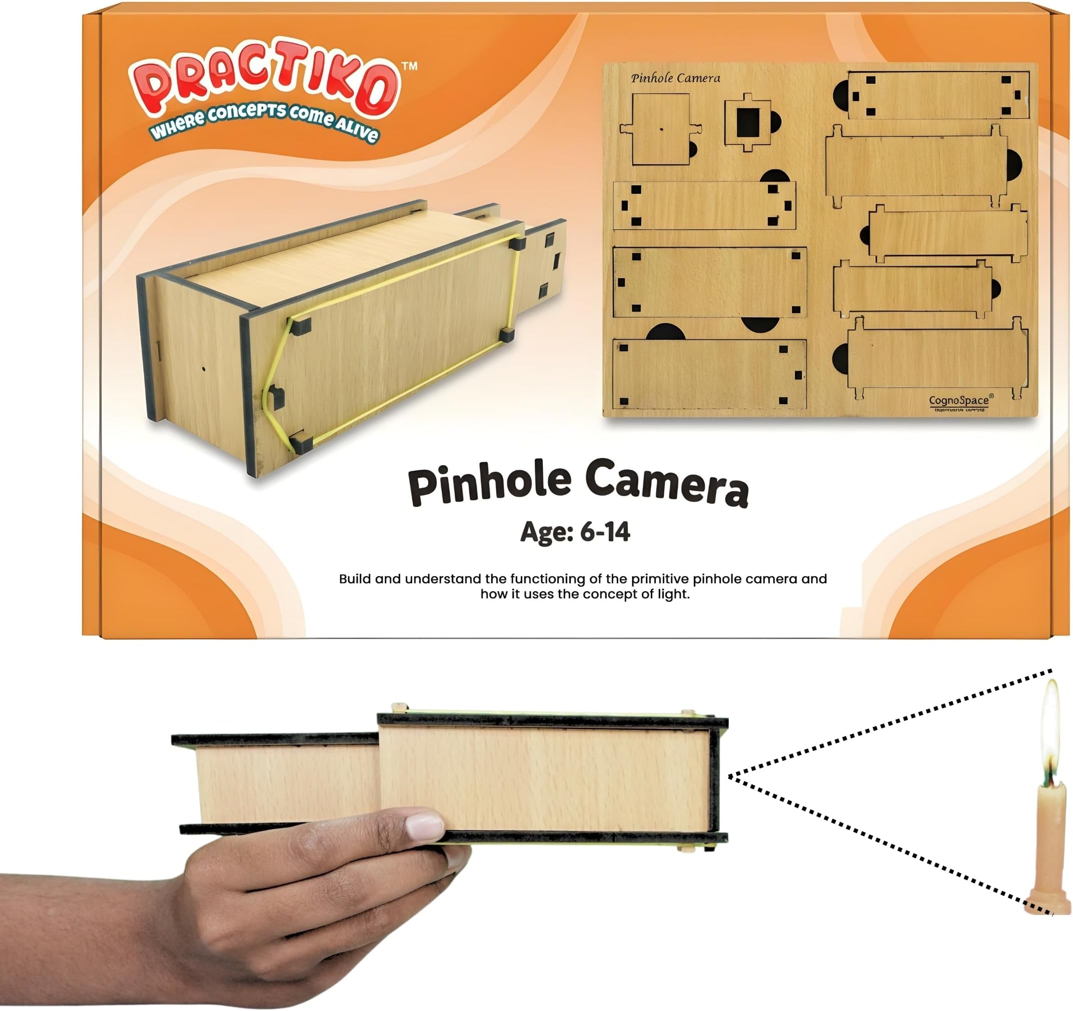 - Practiko Pinhole Camera DIY Science Kit for Kids – Learn Image Formation & Properties of Light | Hands-On STEM Optics Activity | Ages 6–14