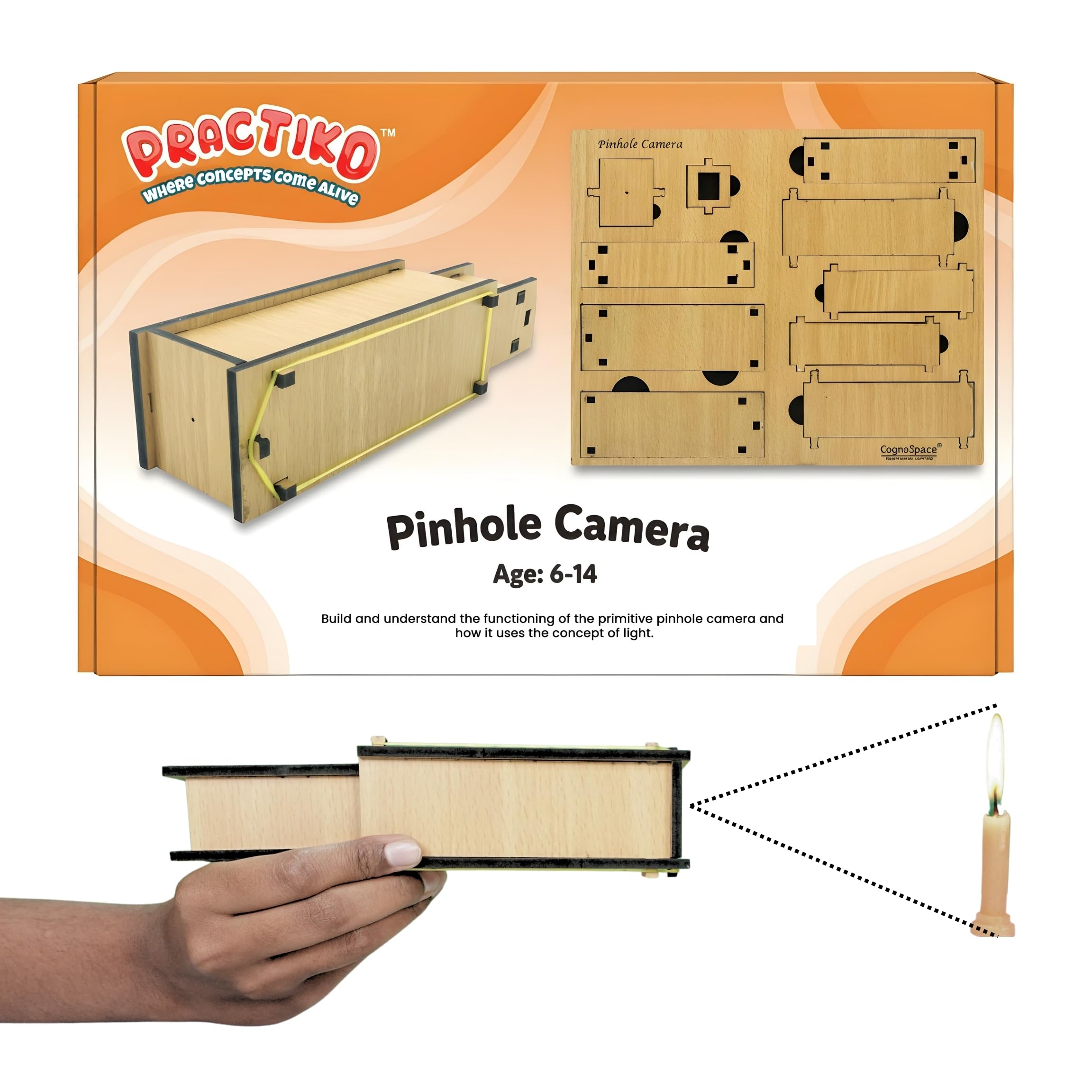 - Practiko Pinhole Camera DIY Science Kit for Kids – Learn Image Formation & Properties of Light | Hands-On STEM Optics Activity | Ages 6–14