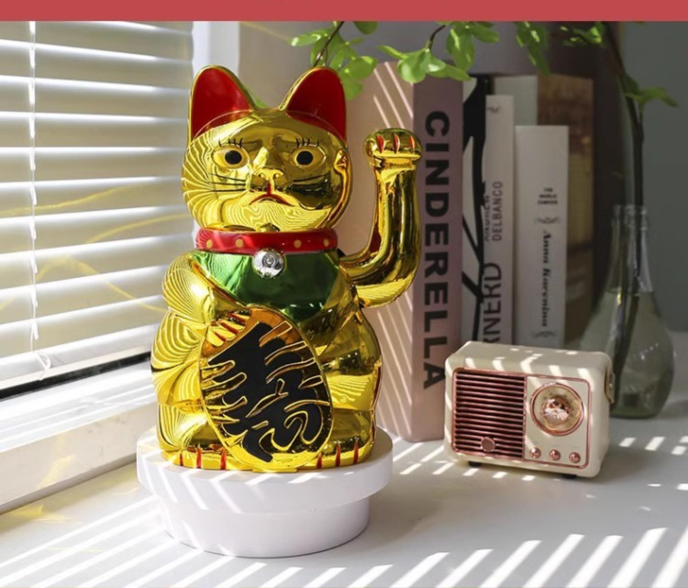 Amazon.com: Kuuleyn Lucky Cat Statue,Lucky Cat Waving Arm,Large