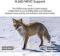 Vista 3 de NEUMI Atom 1080P Full HD Reproductor multimedia digital para unidades USB y tarjetas SD, HEVC/H.265, HDMI y AV analógico, reproducción automática