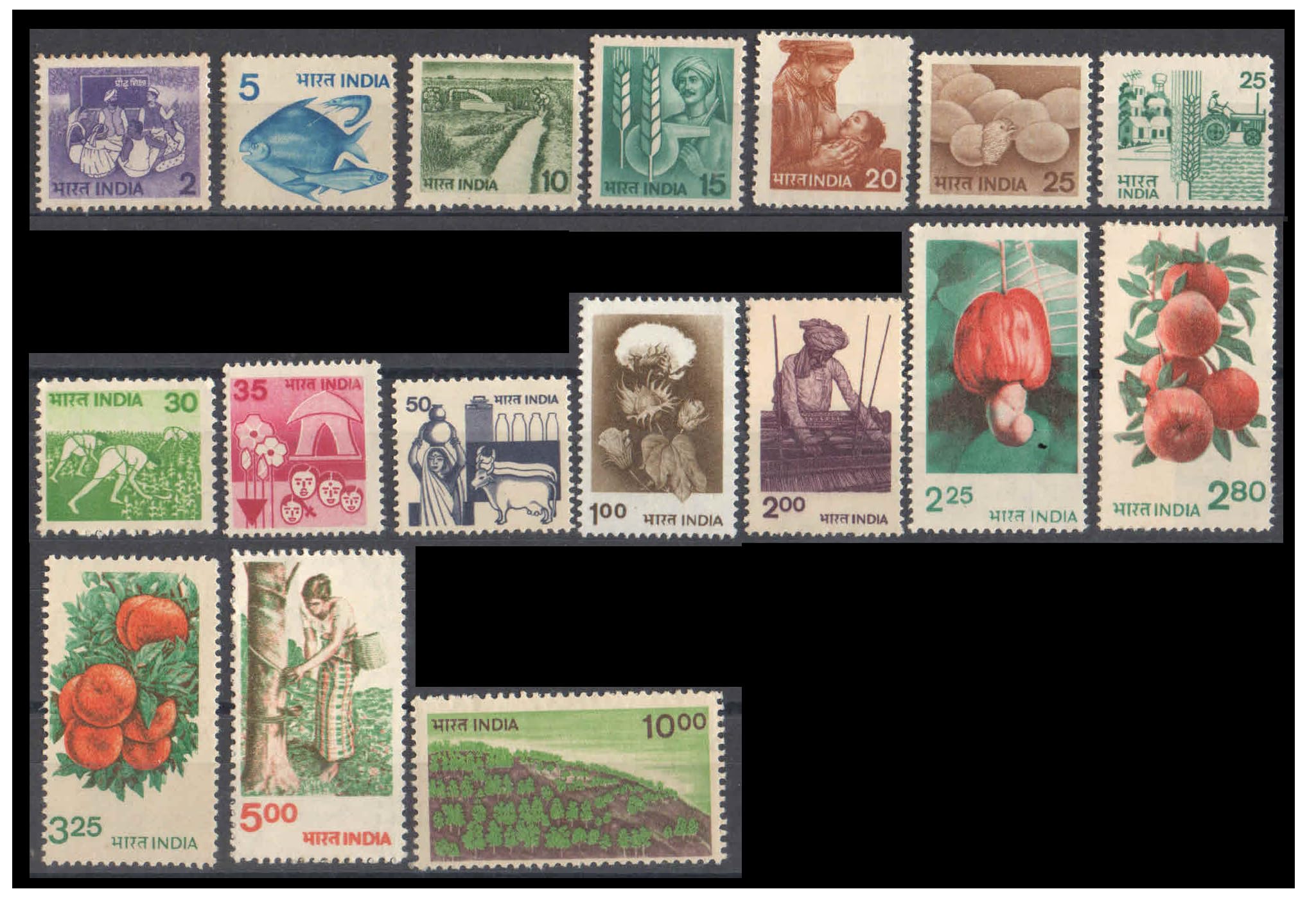 1979年 ミントセット 切手 USPS The Mint Set India 1979-6th Definitive Series - Complete & Full Set of 17