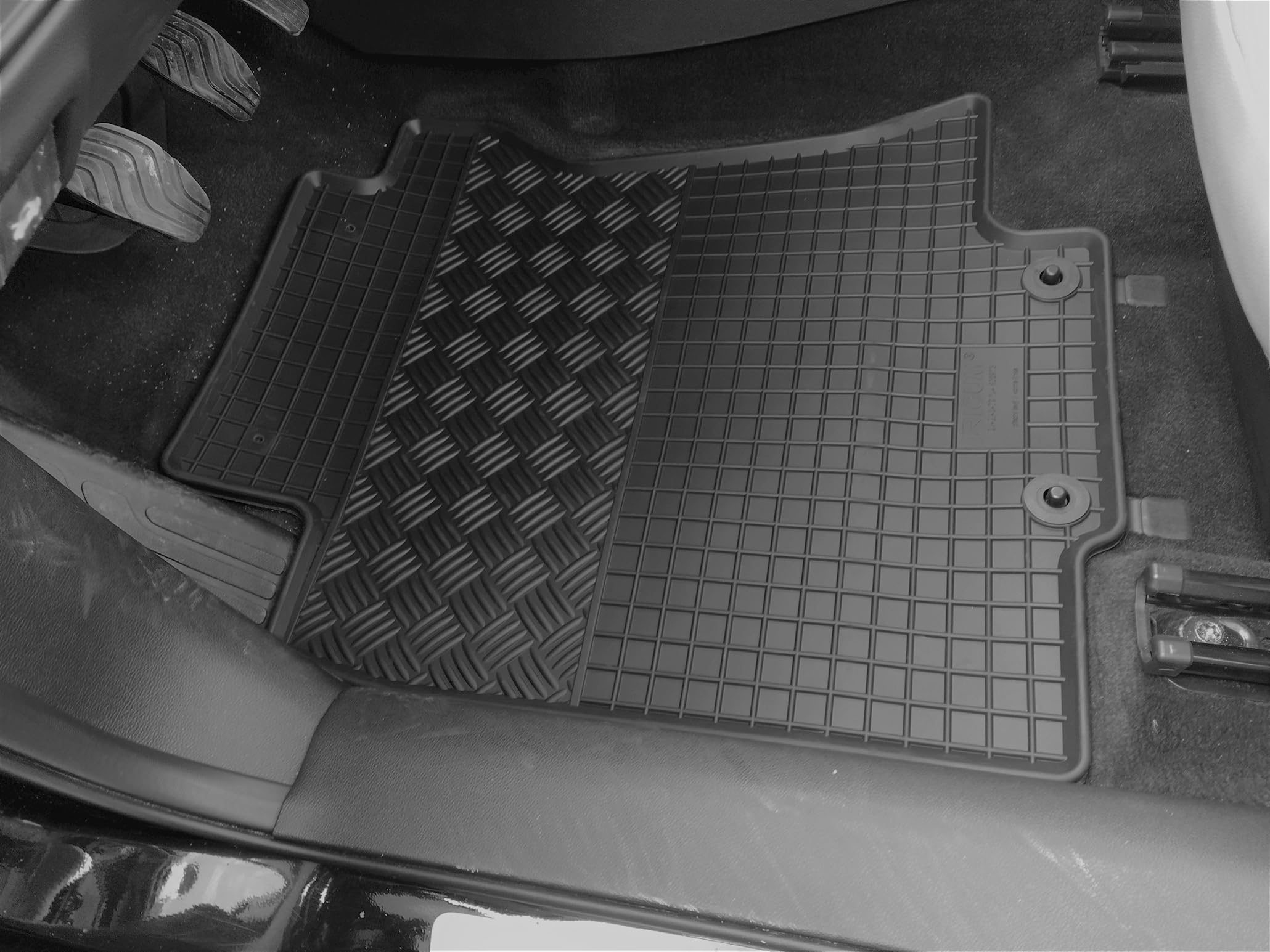 Juego de Alfombrillas de Goma, 4 Piezas, Alfombrillas de Goma