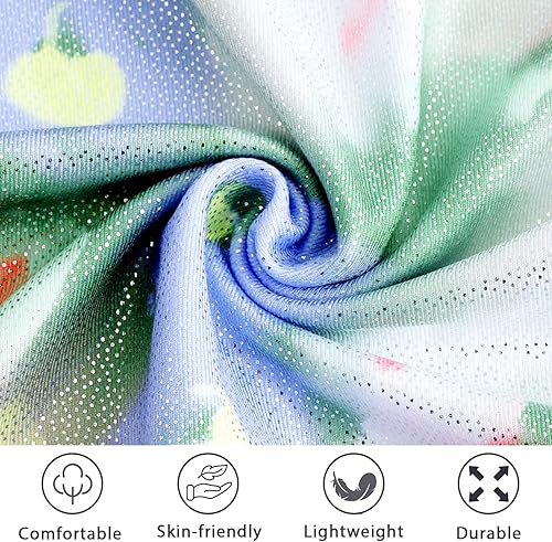 Miniatura 4 de Belovance Leotardos de gimnasia para niñas pequeñas, trajes de gimnasio, leotardo de danza, brillante, arcoíris, dinosaurio, leopardo, estrellas,