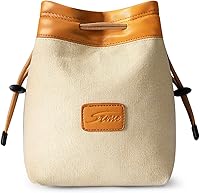 Vista 10 de S-ZONE Bolsa suave para cámara DSLR, bolsa de inserción con cordón, funda de lente compatible con Canon Nikon Sony