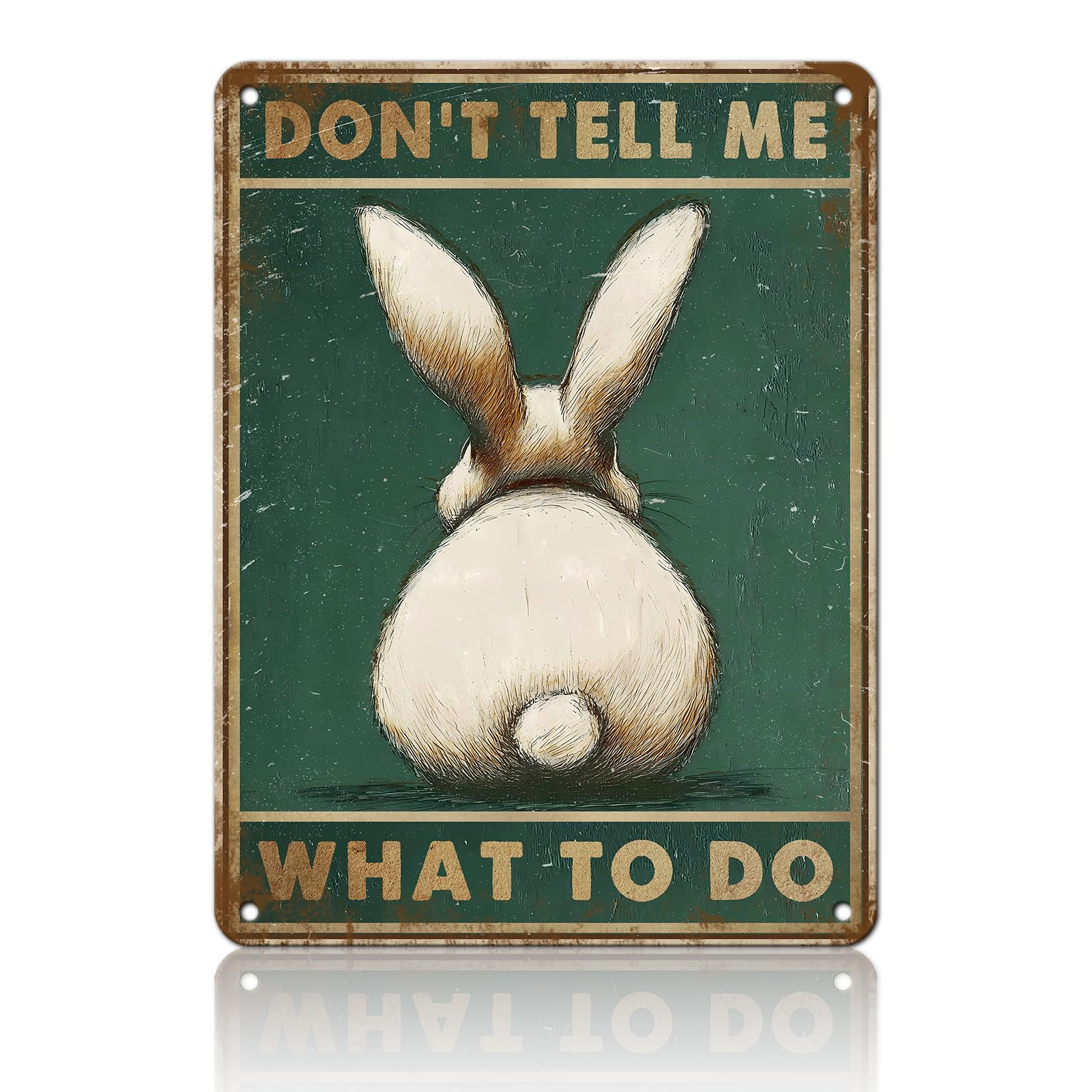 Anceky Tin Sign Don't Tell Me What to Do Metal Sign Retro Wall Decor for Living Room Yard Porch Window Home Cafe 12×8 Inch