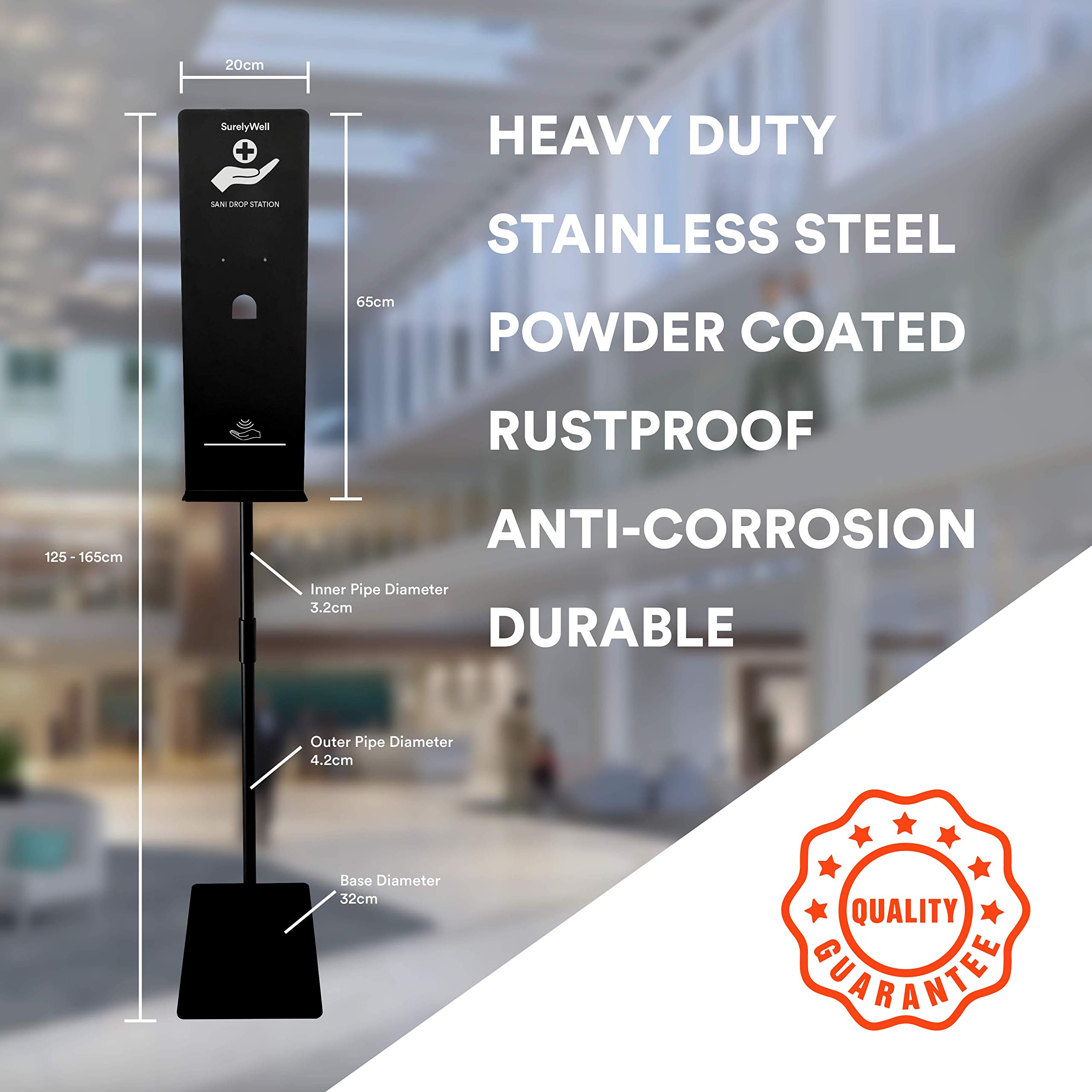 Best Sanitizers JPP10007 Atomizing Hand Sanitizer Pump Kit for 1 Liter Bottle